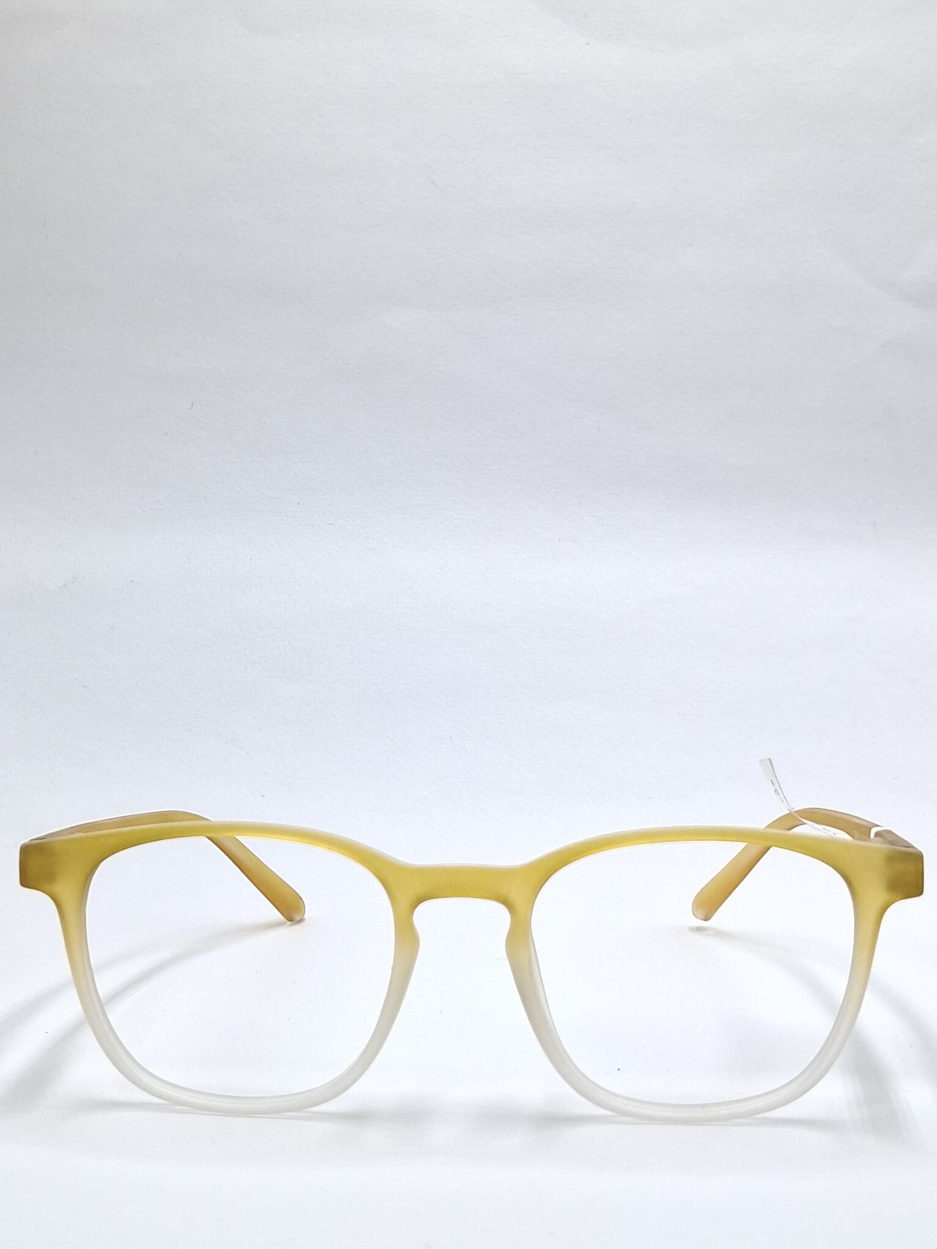 vision plus duale tone matte yellow with white frame