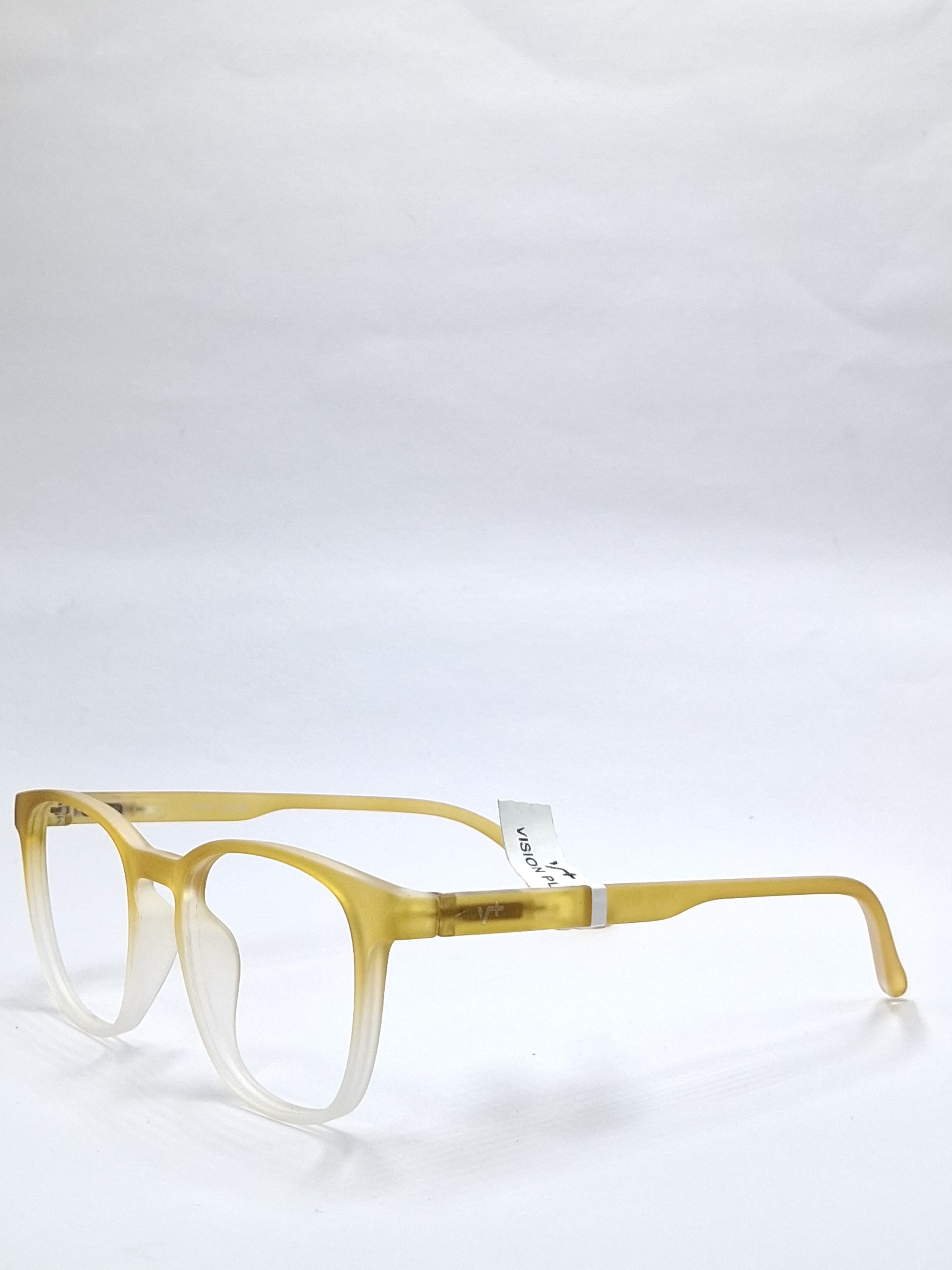 vision plus duale tone matte yellow with white frame