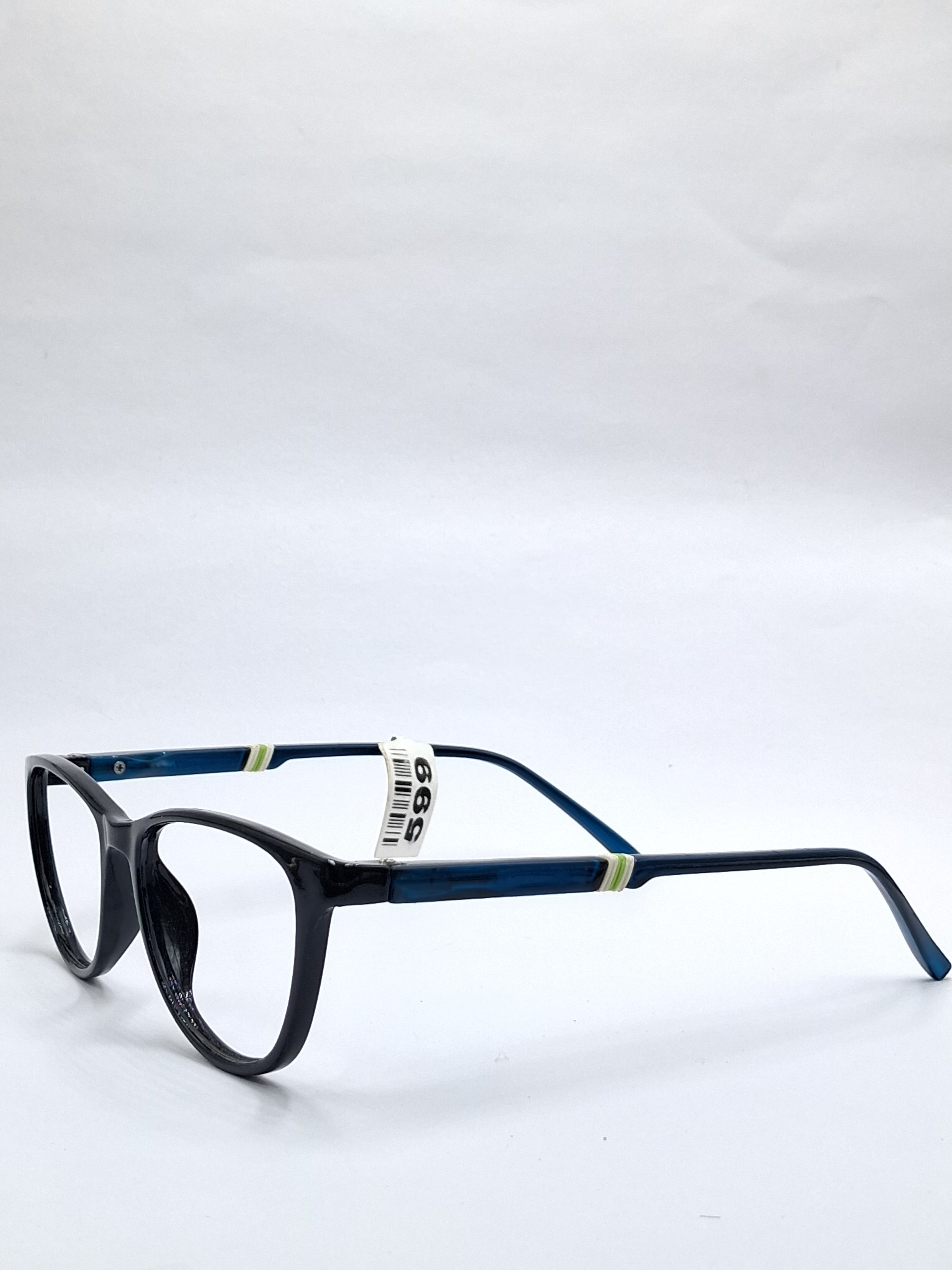 vision plus glossy black with crystal blue stick frame