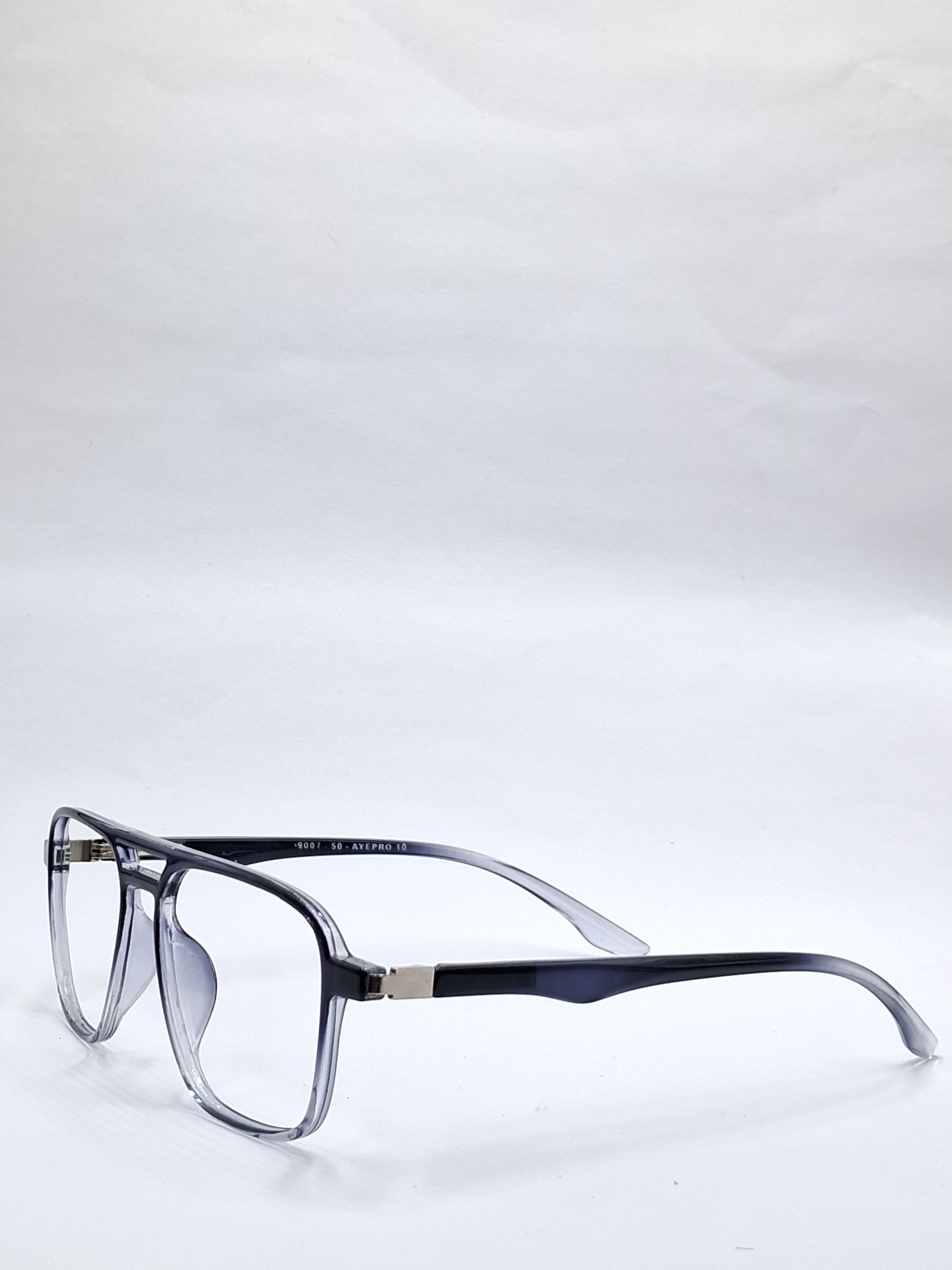 vision plus double bar duale tone blue and clear frame