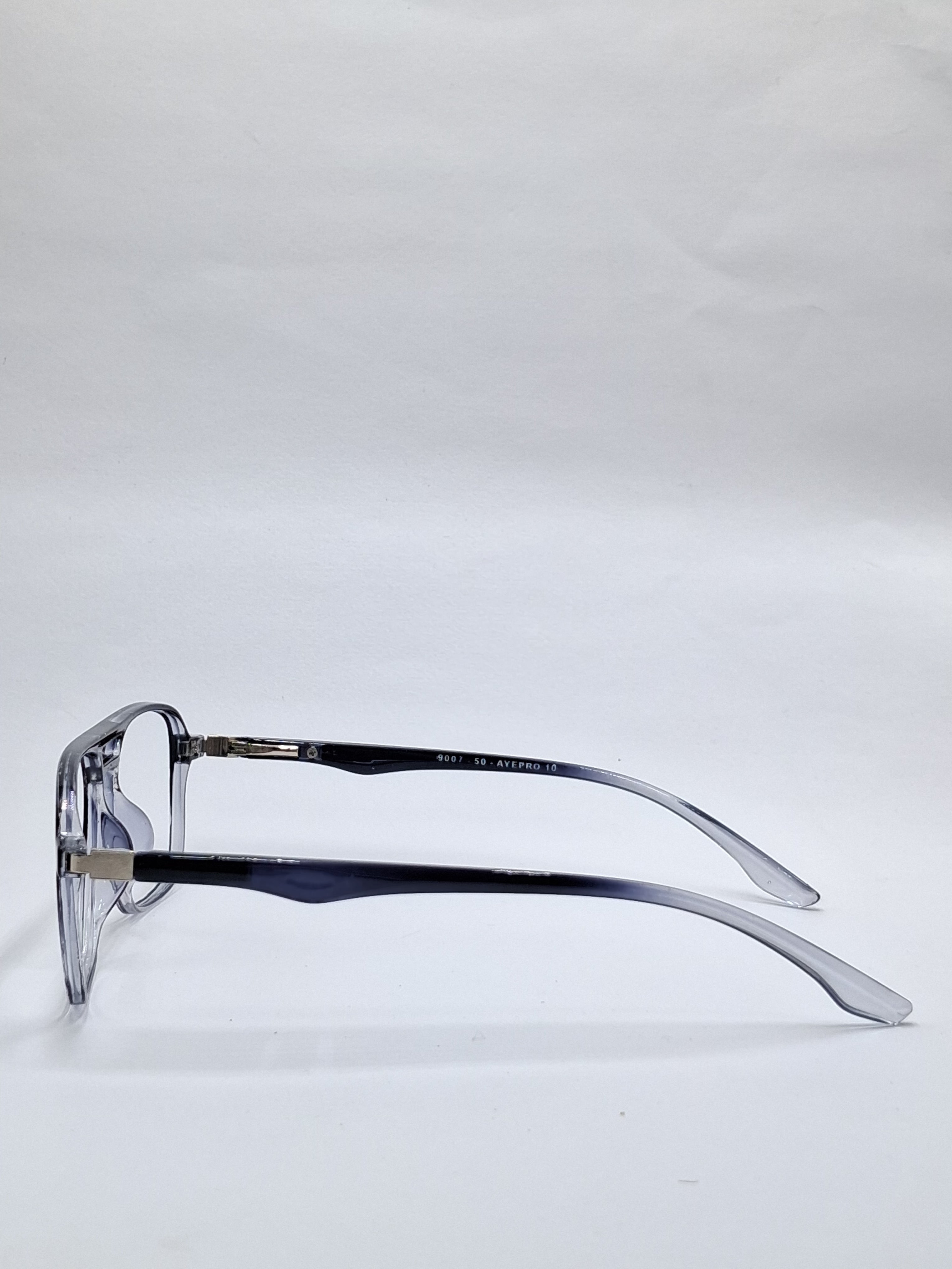 vision plus double bar duale tone blue and clear frame