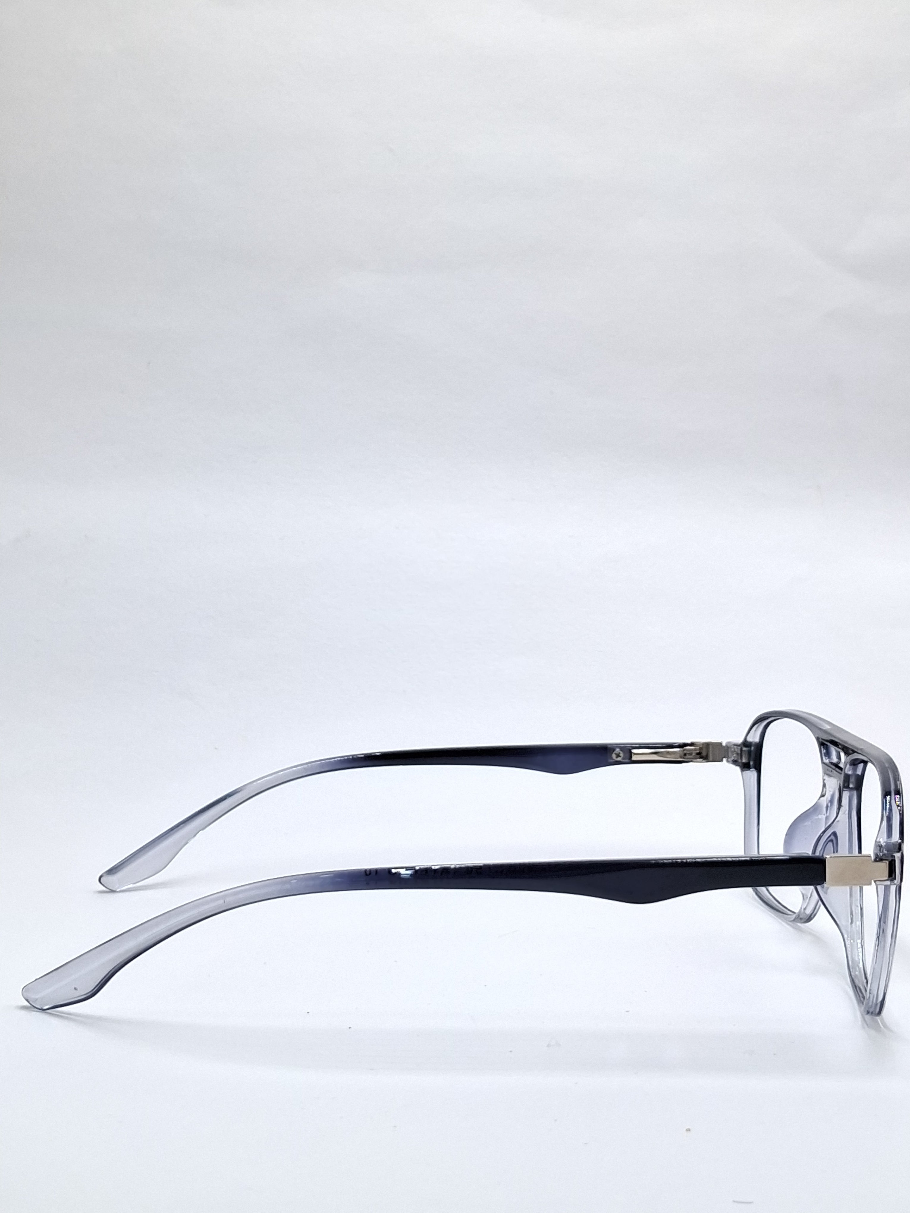 vision plus double bar duale tone blue and clear frame