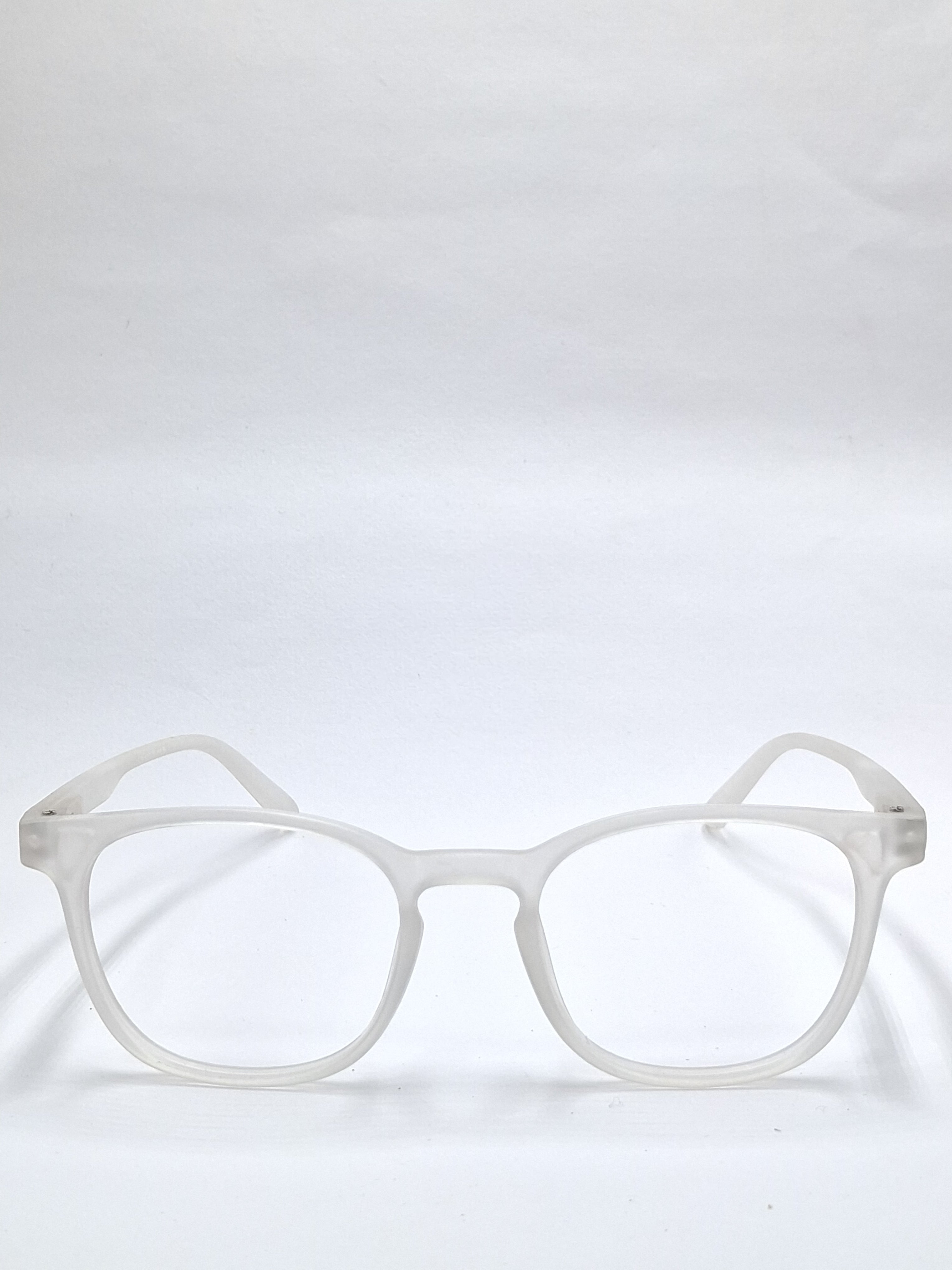 vision plus crystal matte white frame