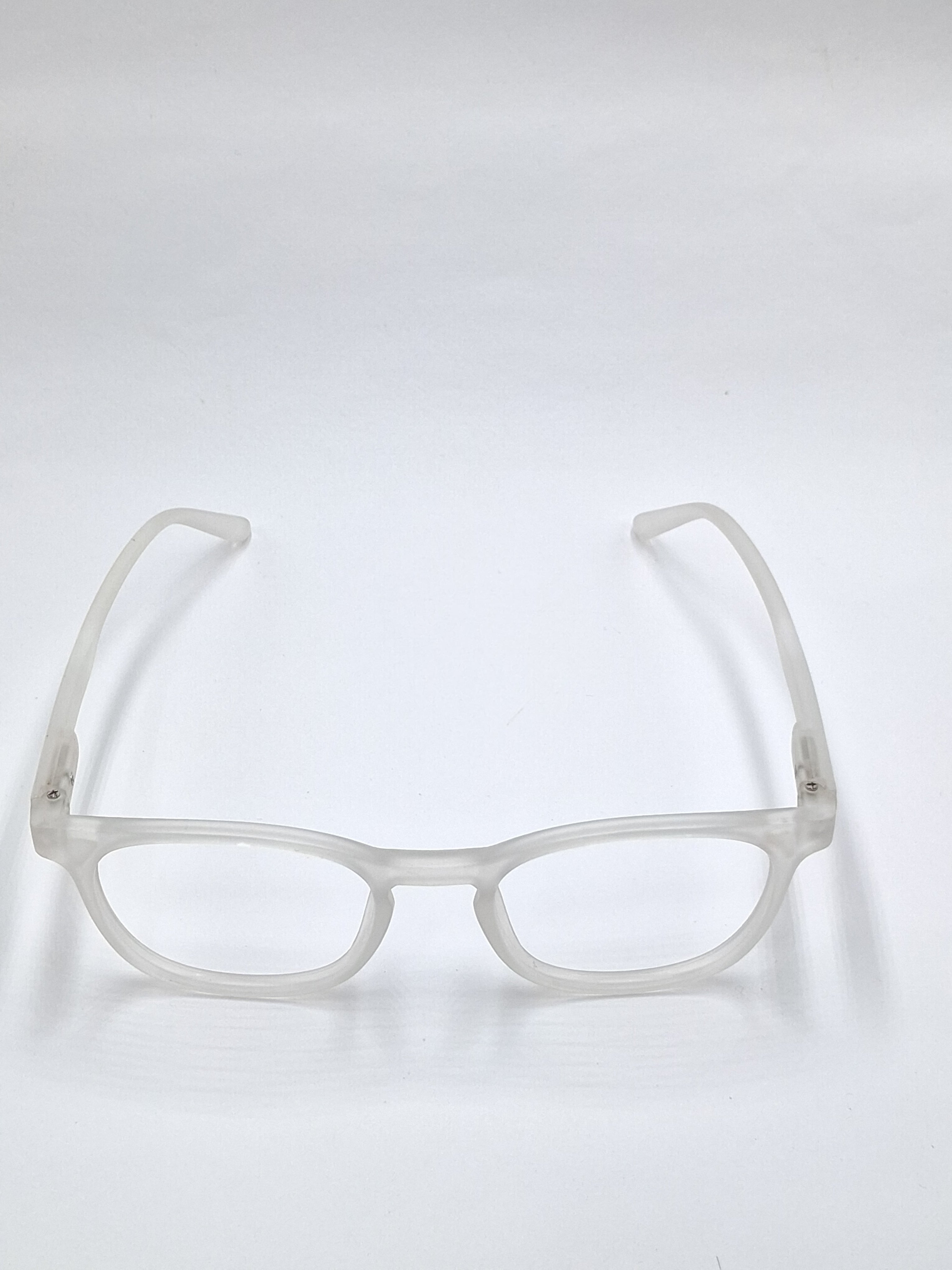 vision plus crystal matte white frame