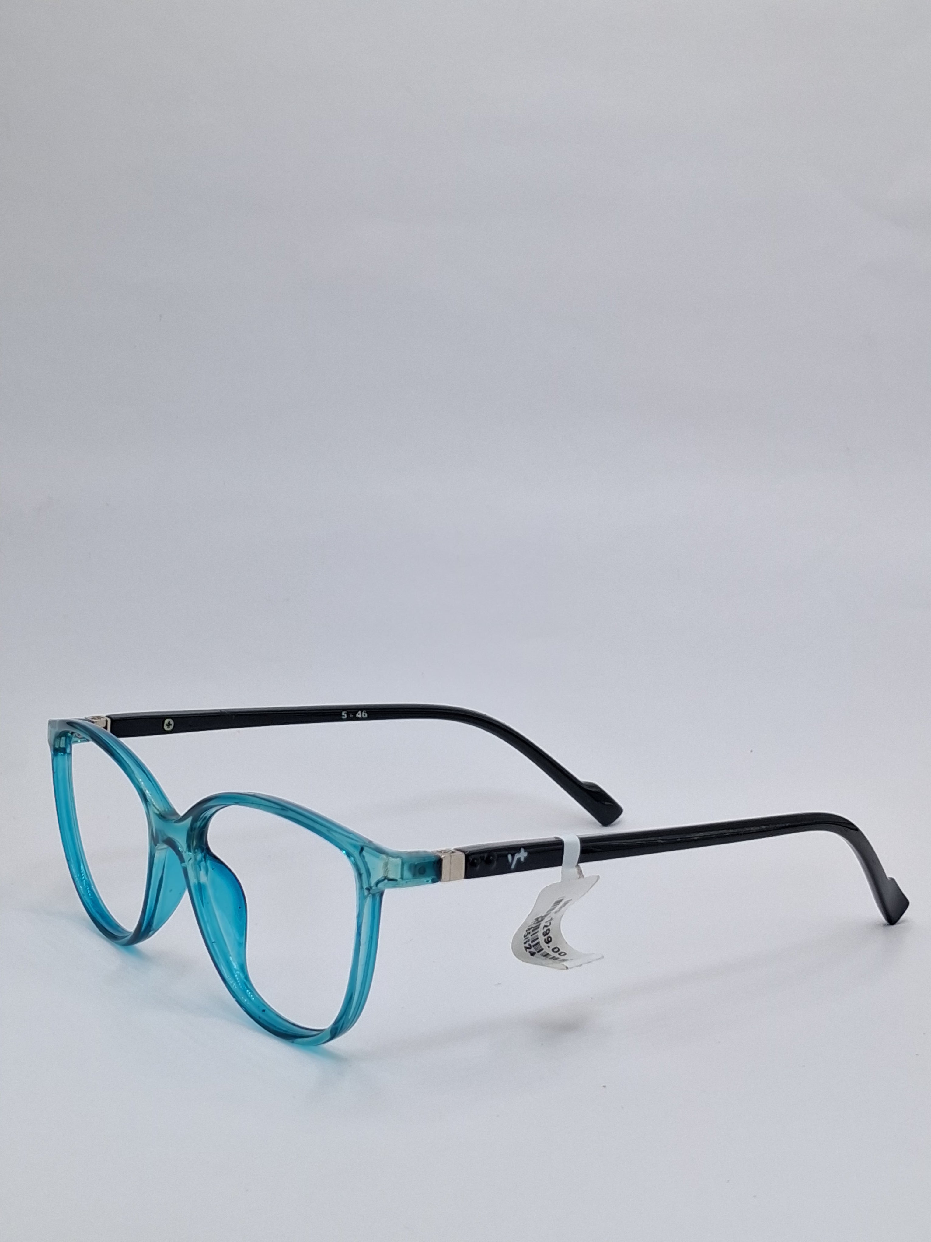 vision plus crystal water blue with black stick frame