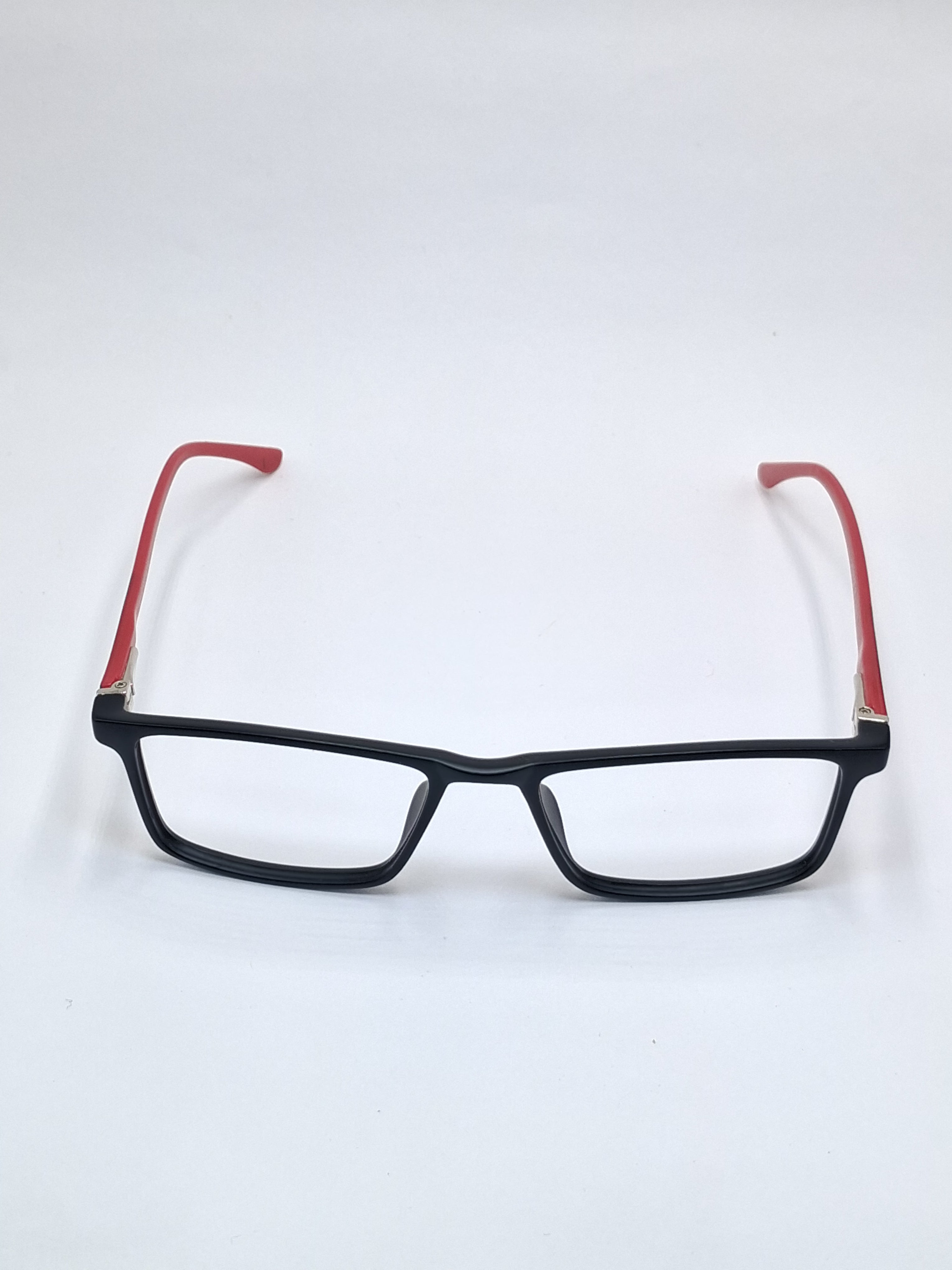vision plus matte black with red stick frame