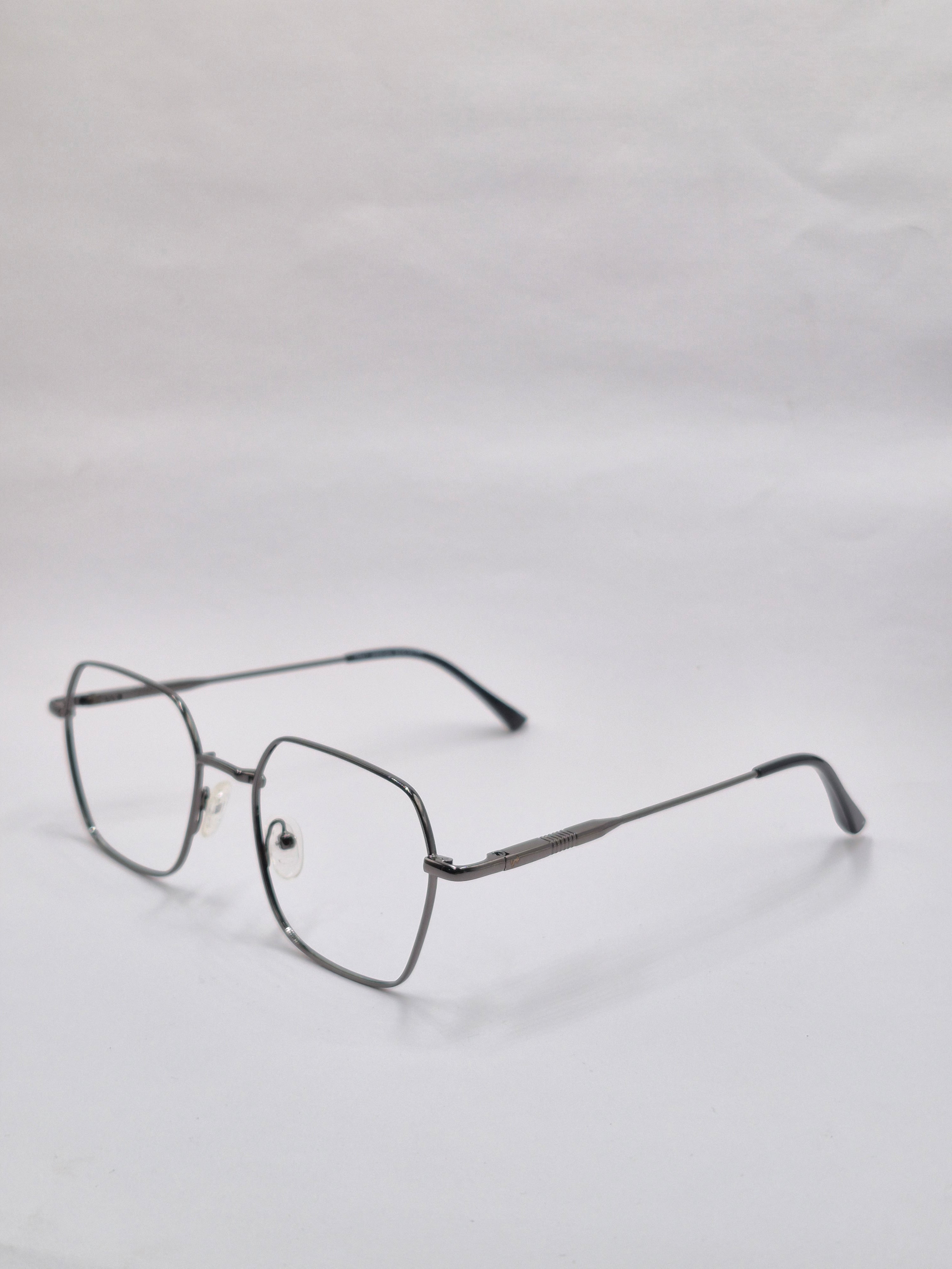 vision plus metallic gray metal frame