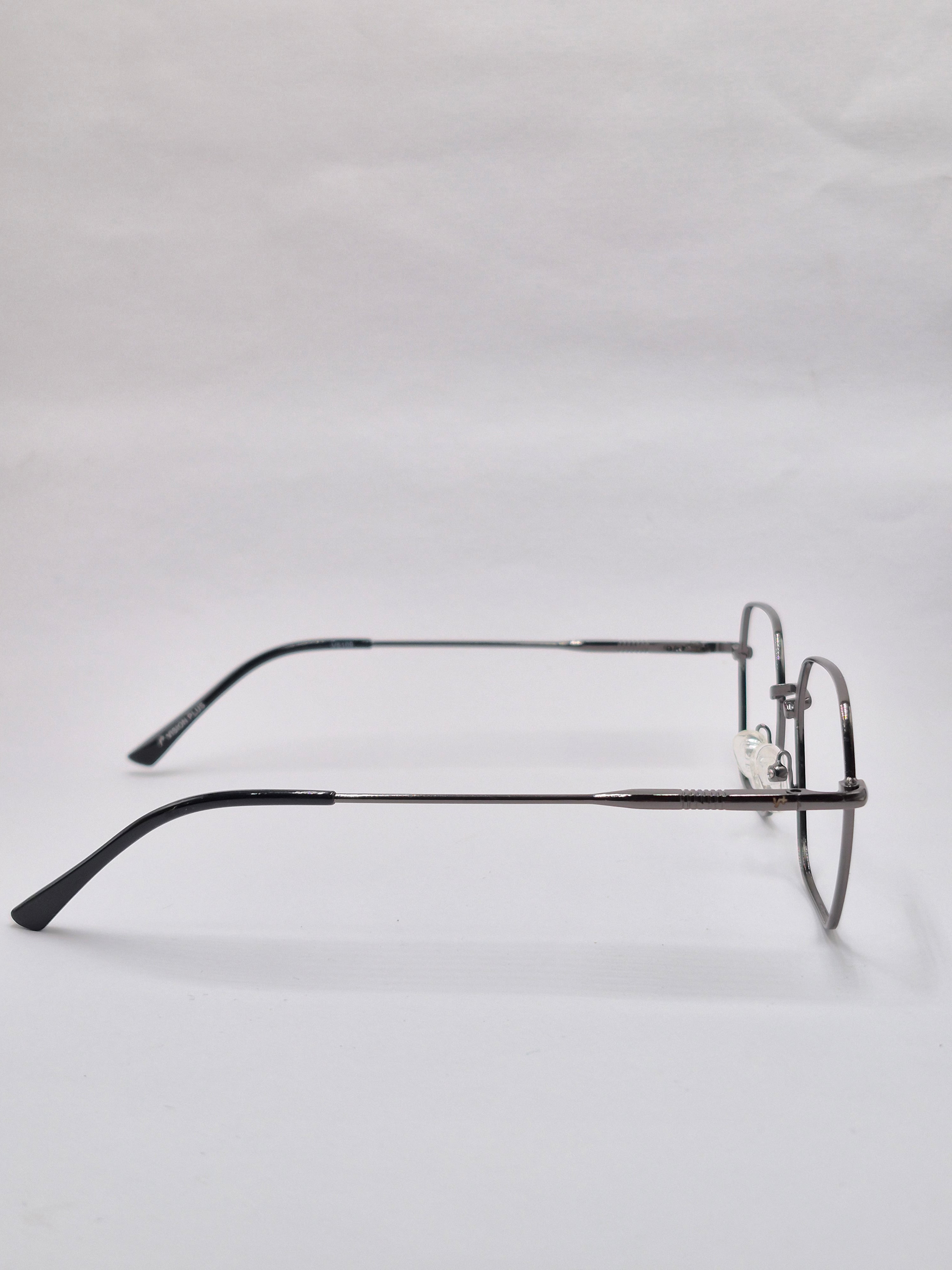 vision plus metallic gray metal frame