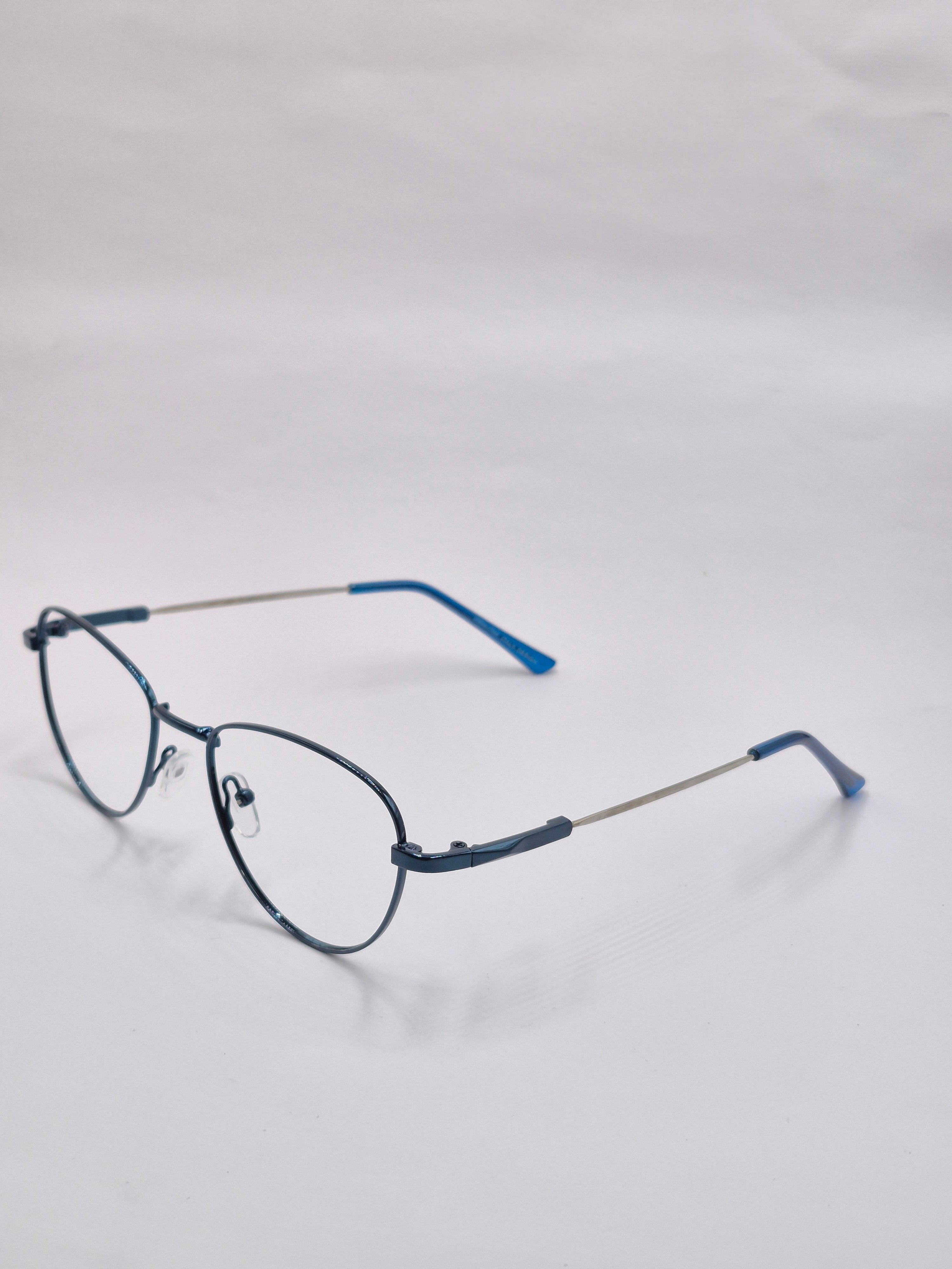 vision plus metallic blue metal frame