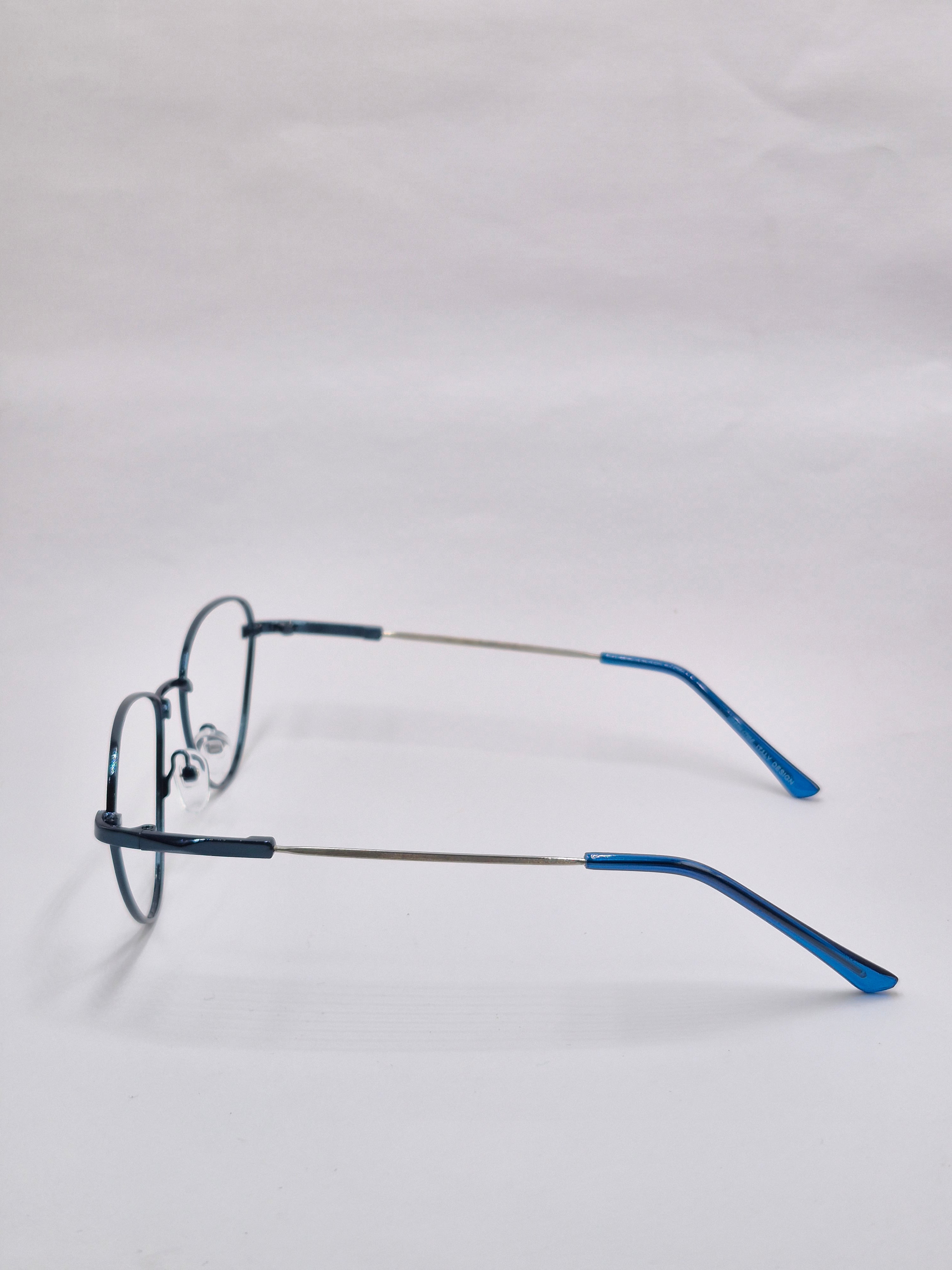 vision plus metallic blue metal frame
