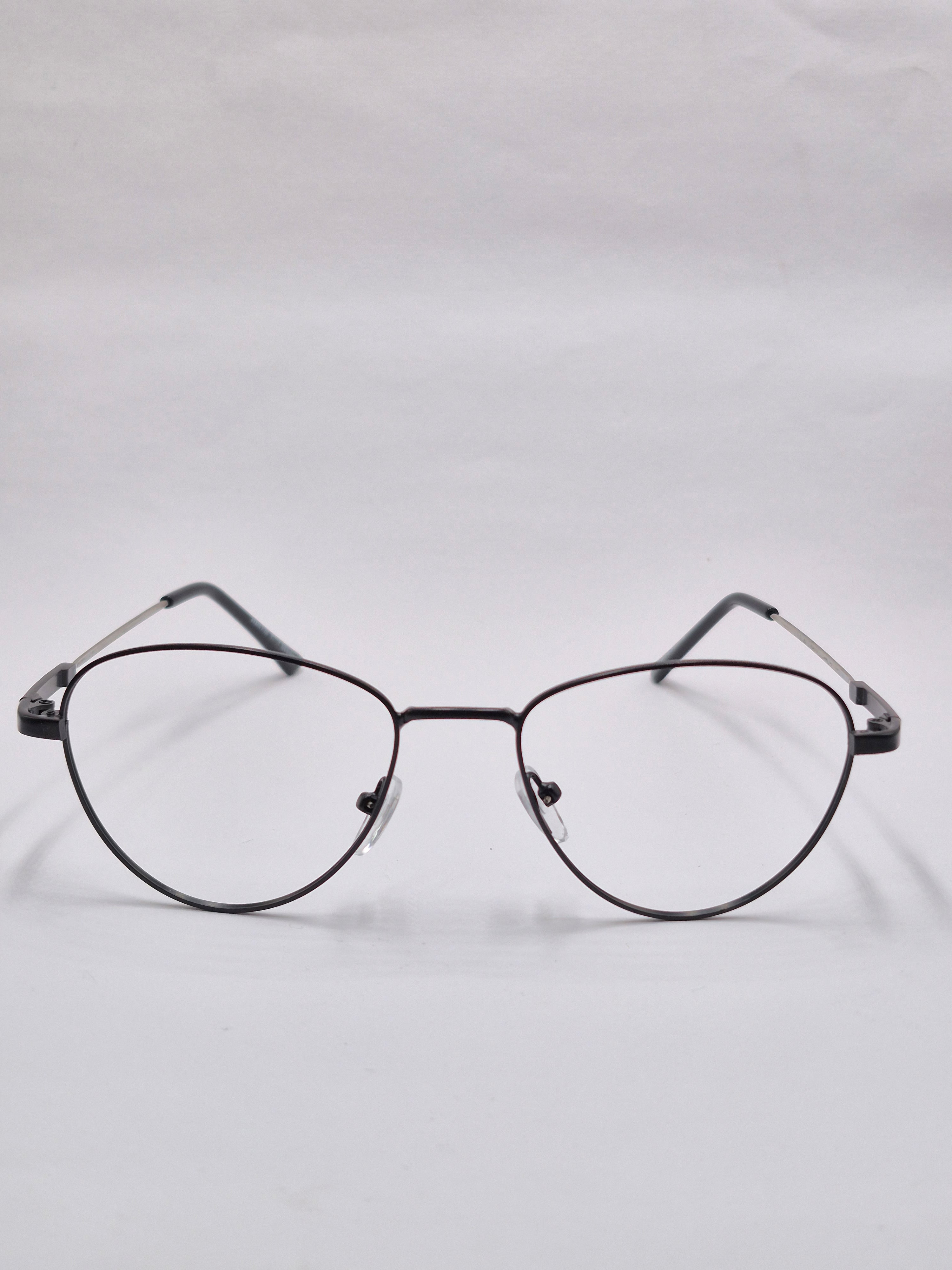 vision plus metallic black and silver metal frame