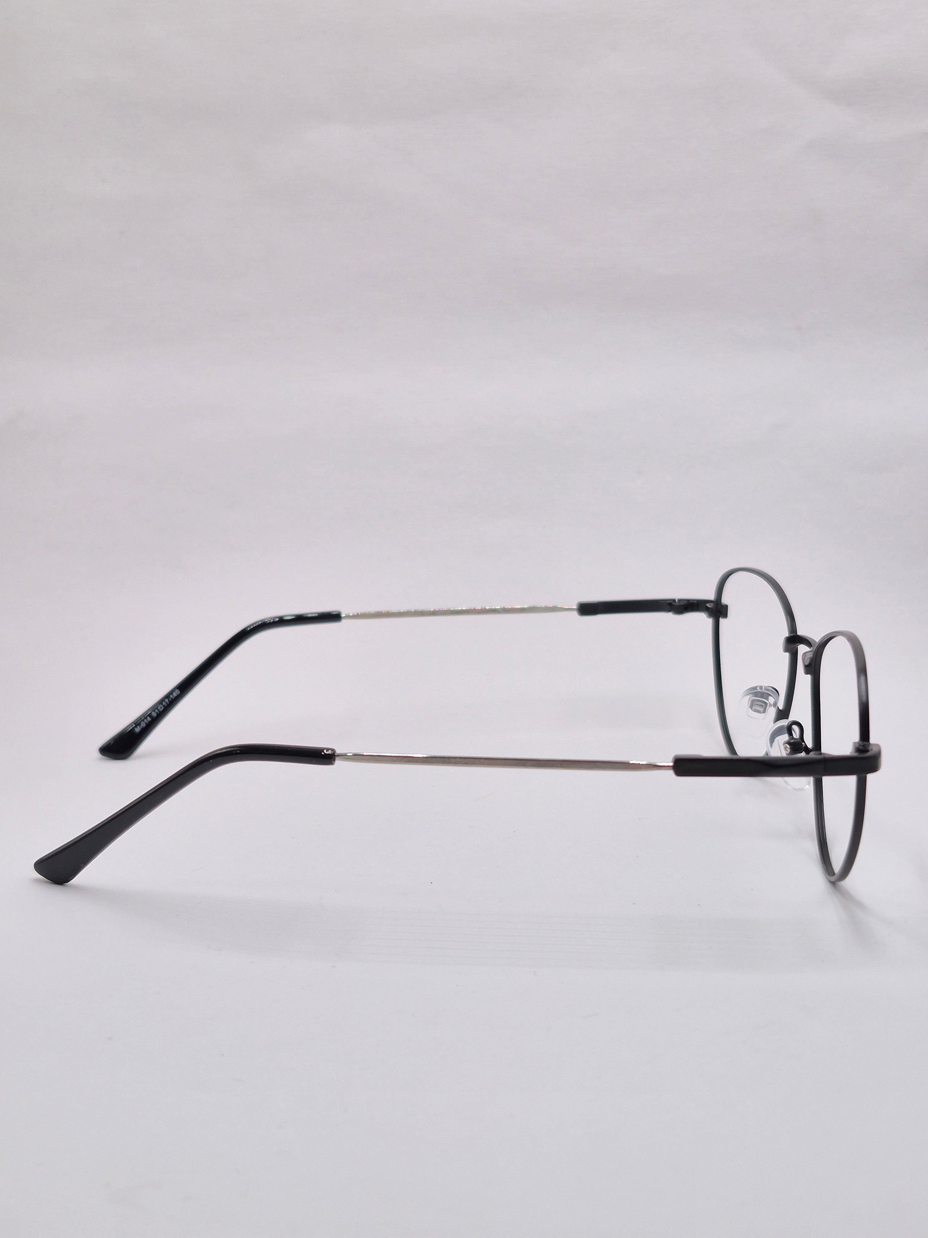 vision plus metallic black and silver metal frame