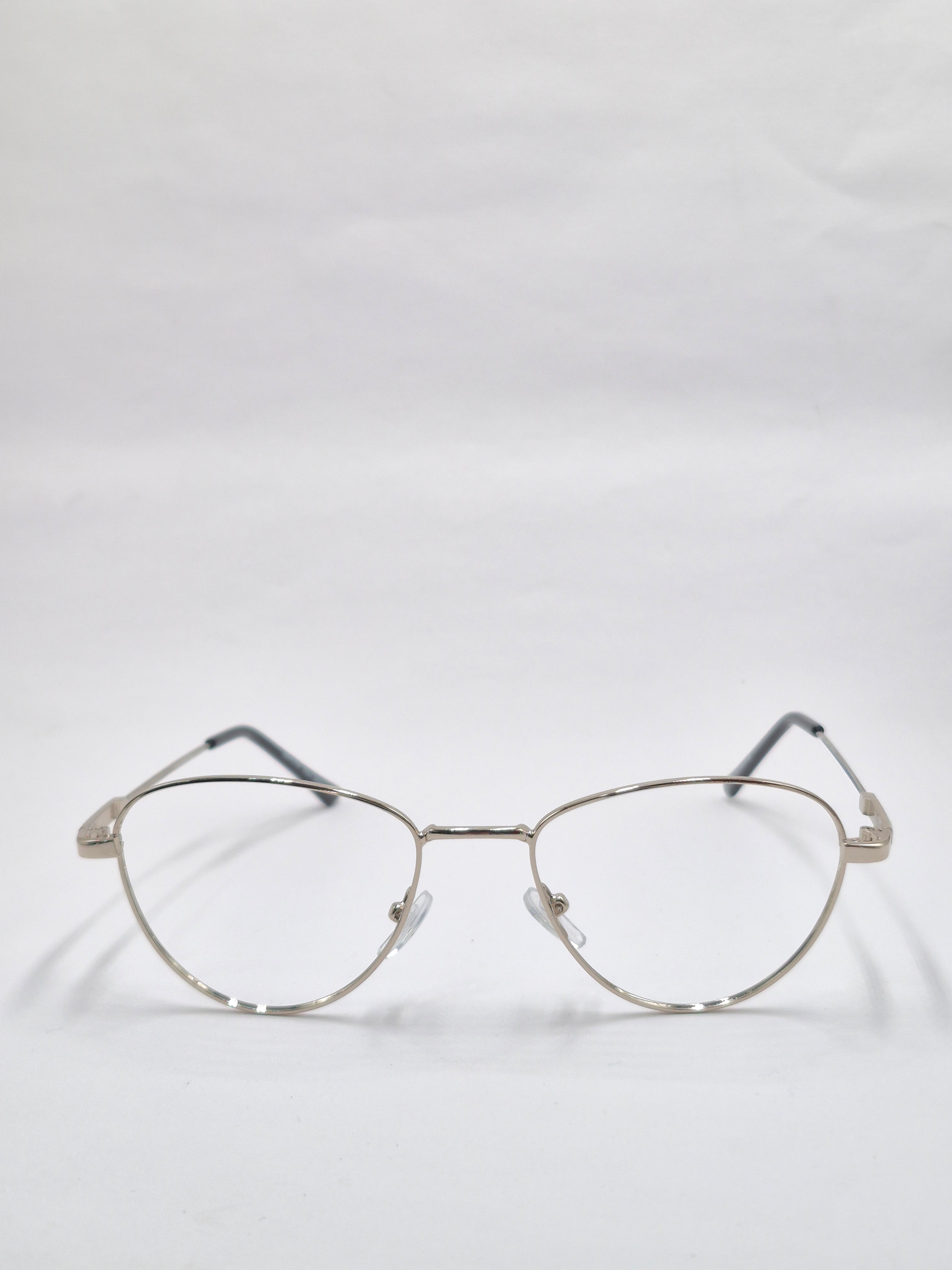vision plus metallic silver metal frame