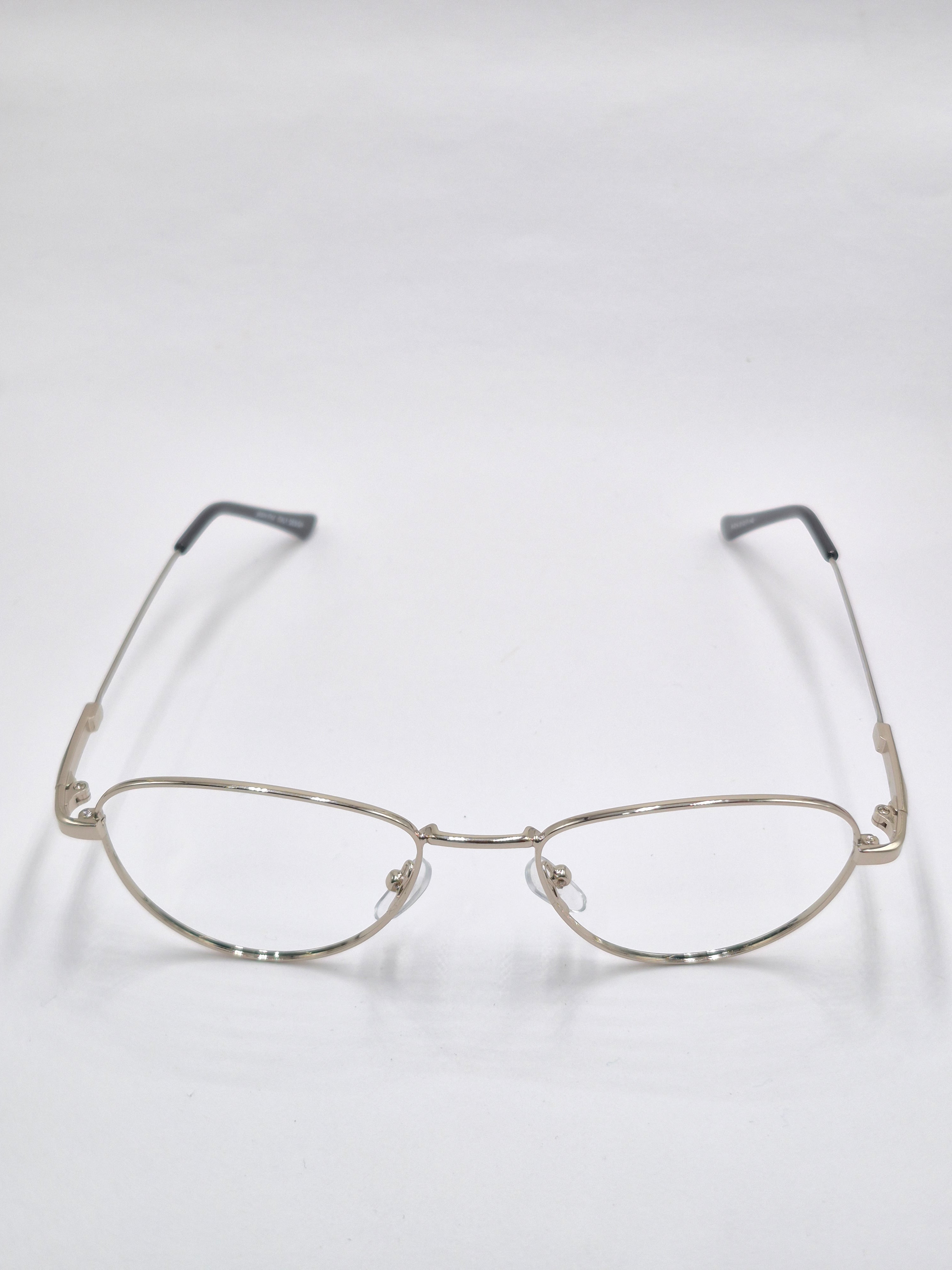 vision plus metallic silver metal frame