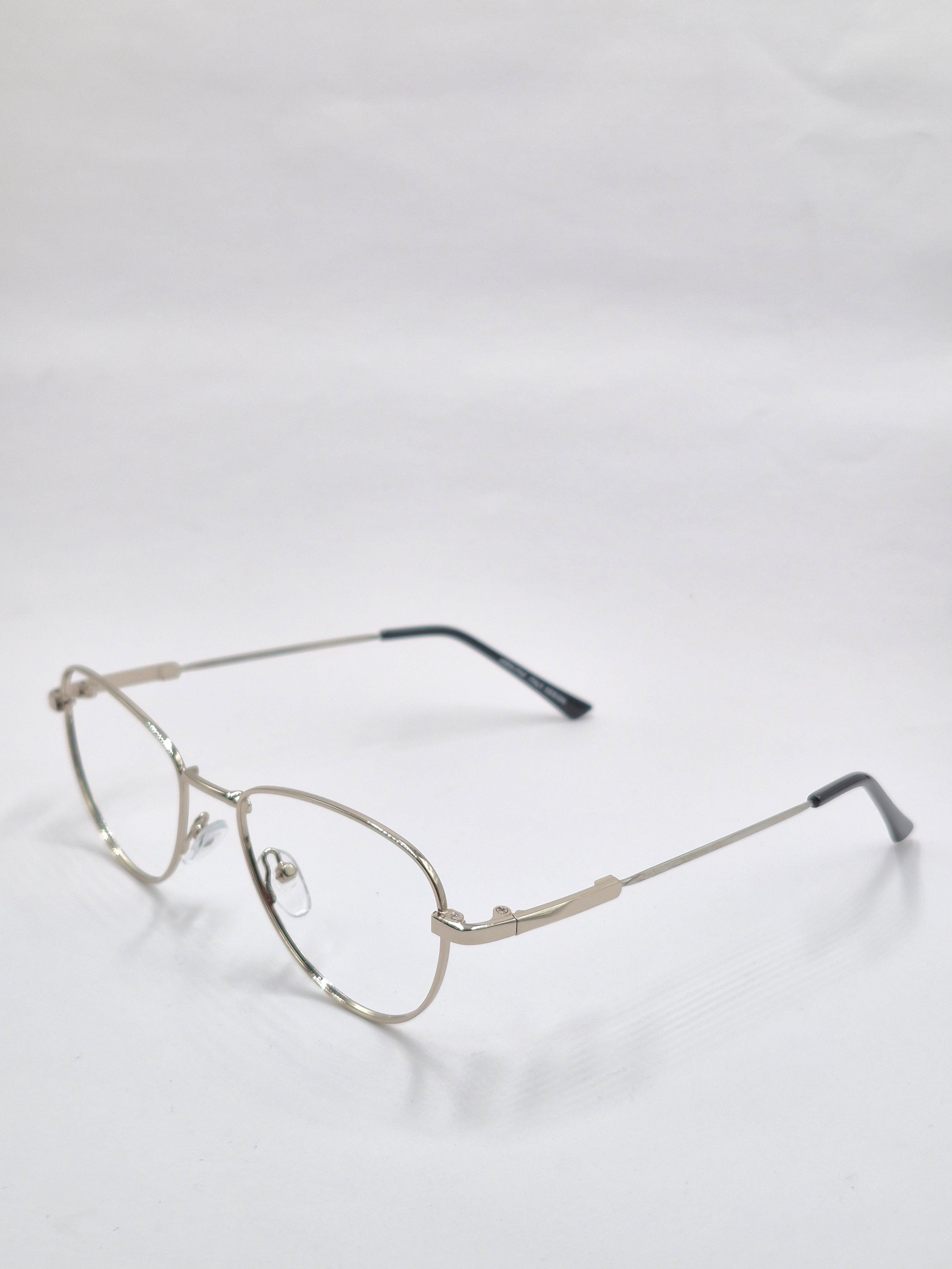 vision plus metallic silver metal frame