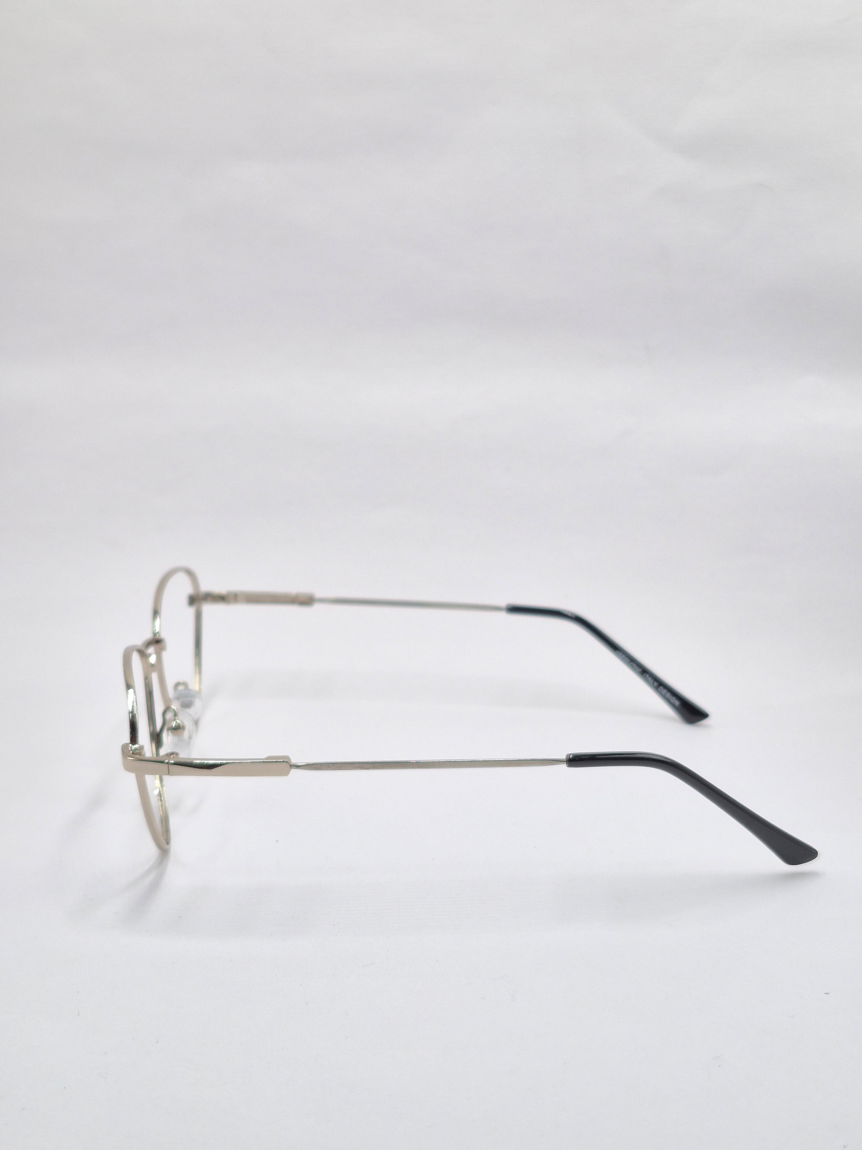 vision plus metallic silver metal frame