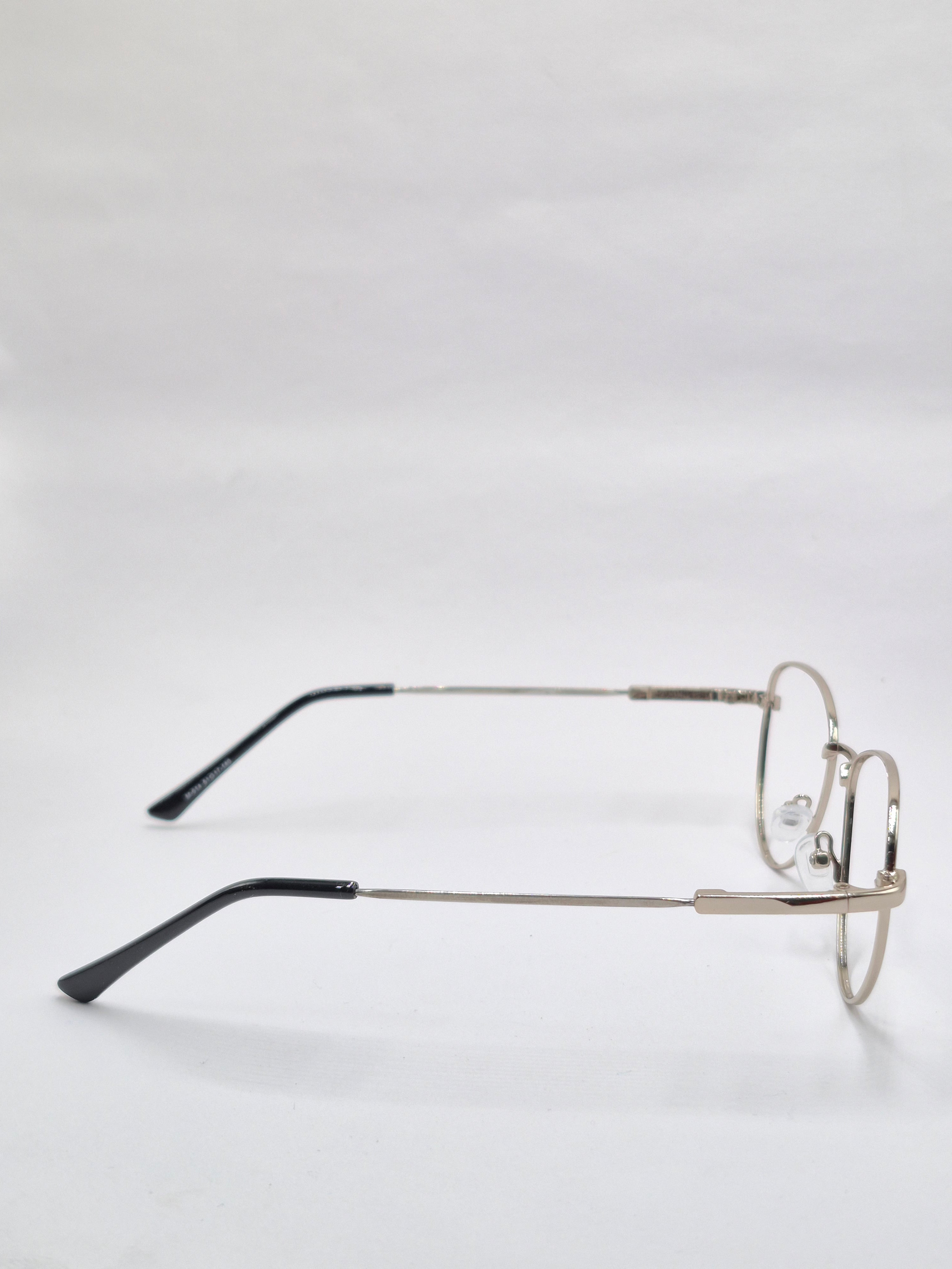 vision plus metallic silver metal frame