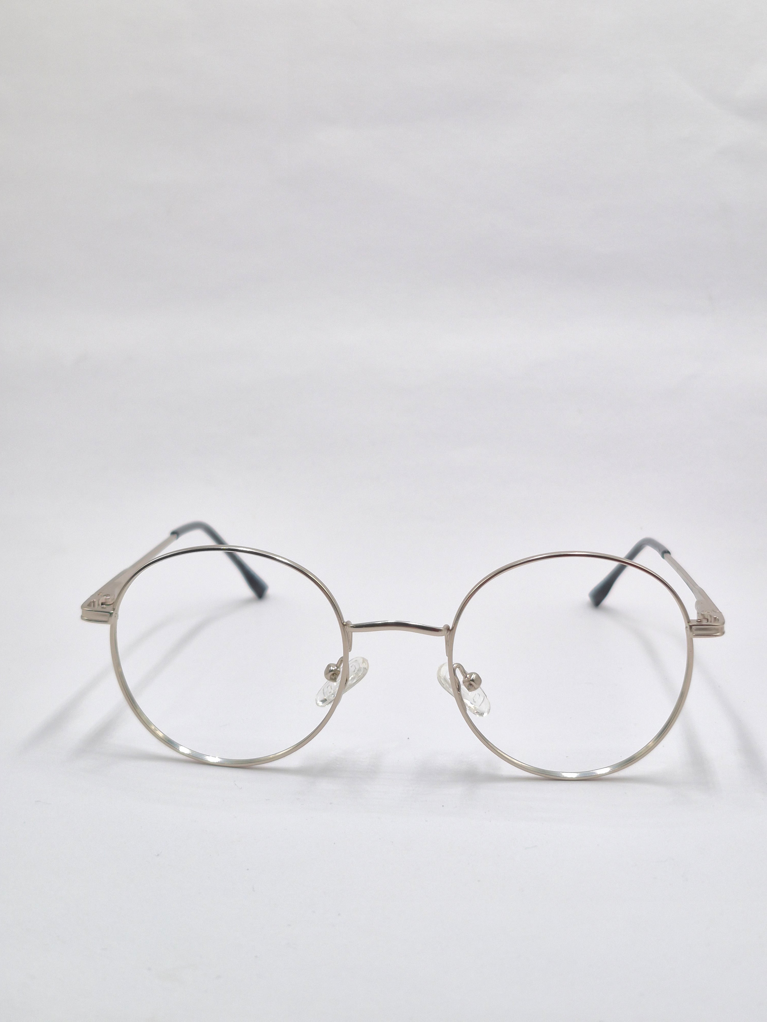 vision plus matte silver metal frame