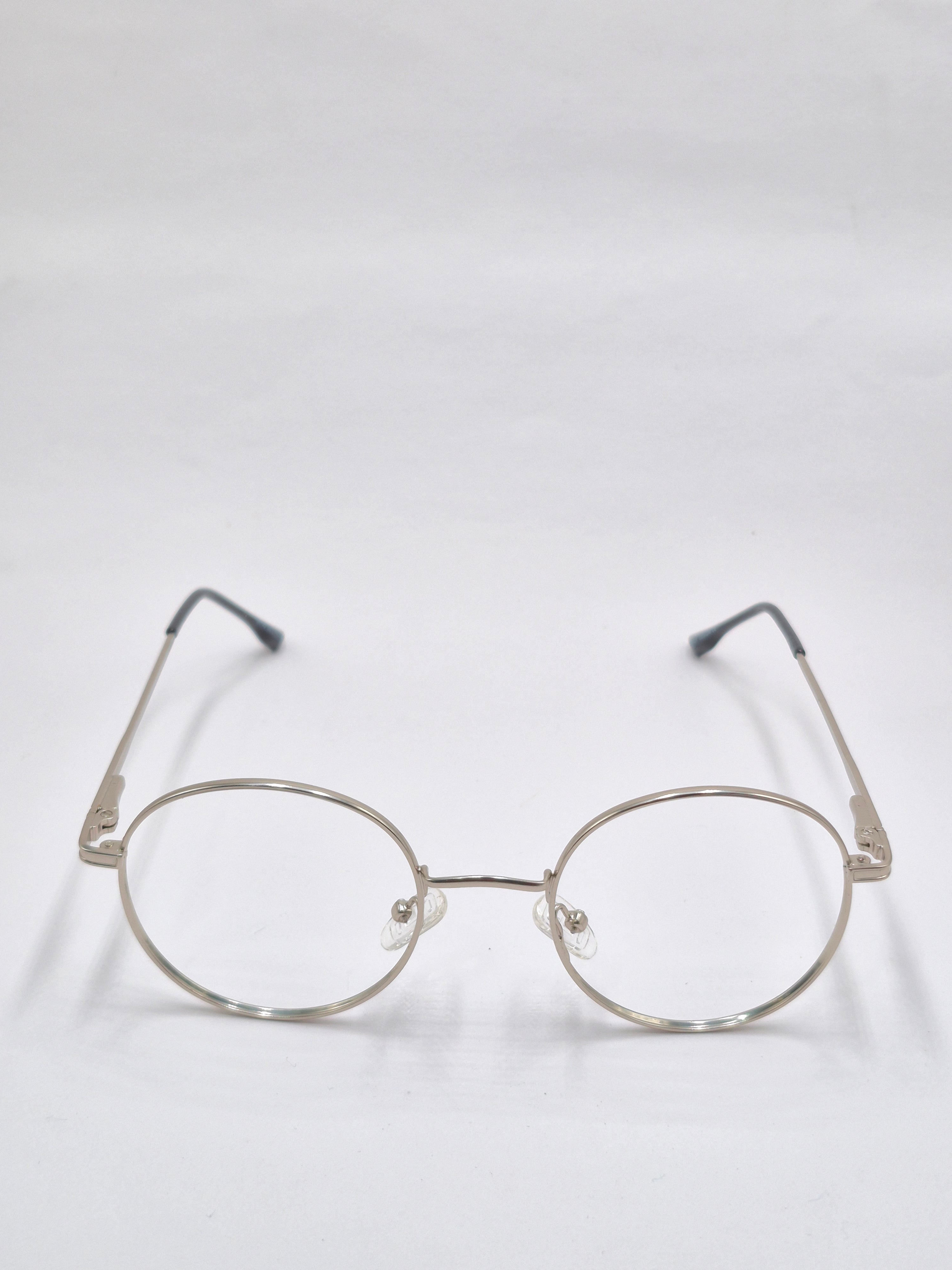 vision plus matte silver metal frame
