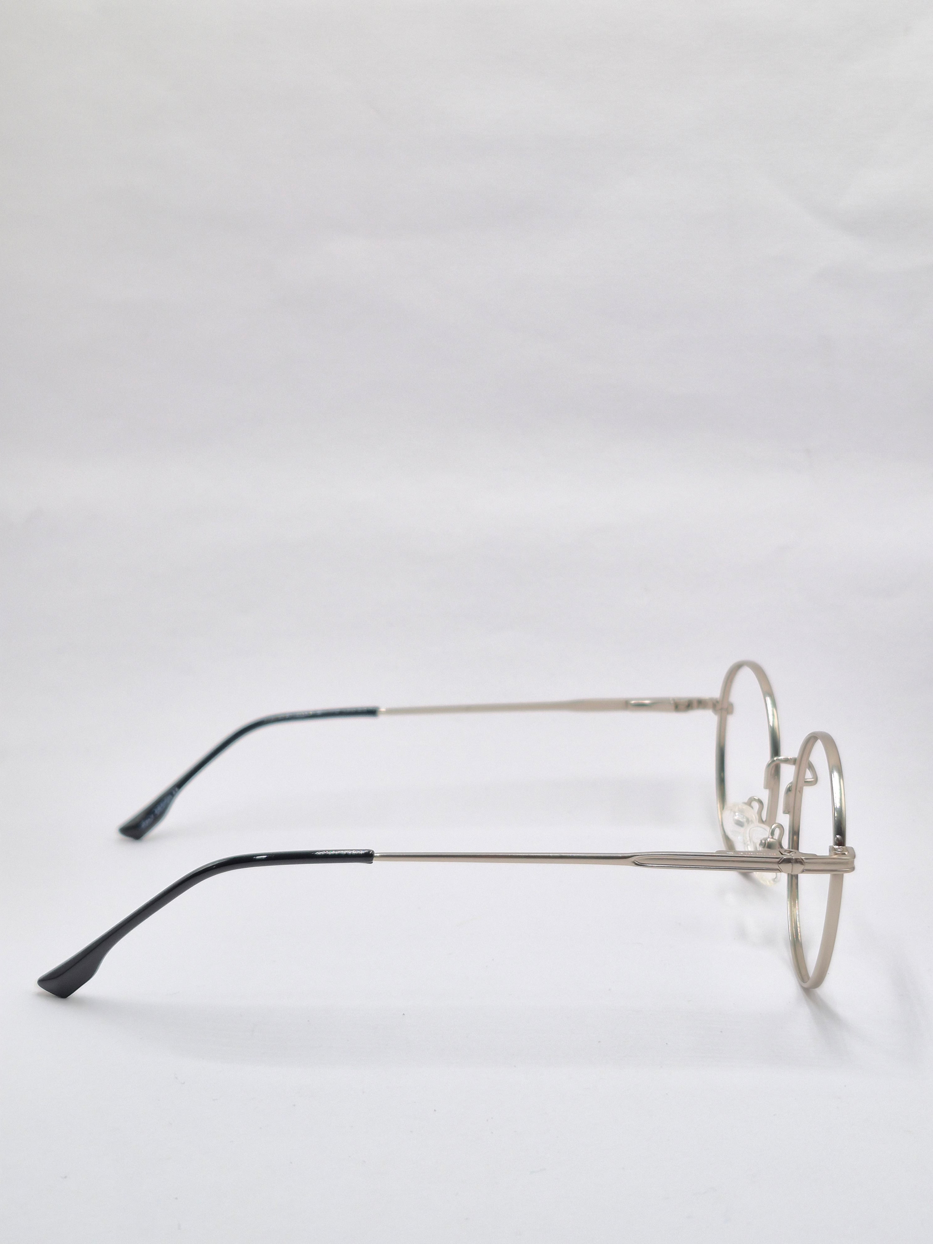 vision plus matte silver metal frame