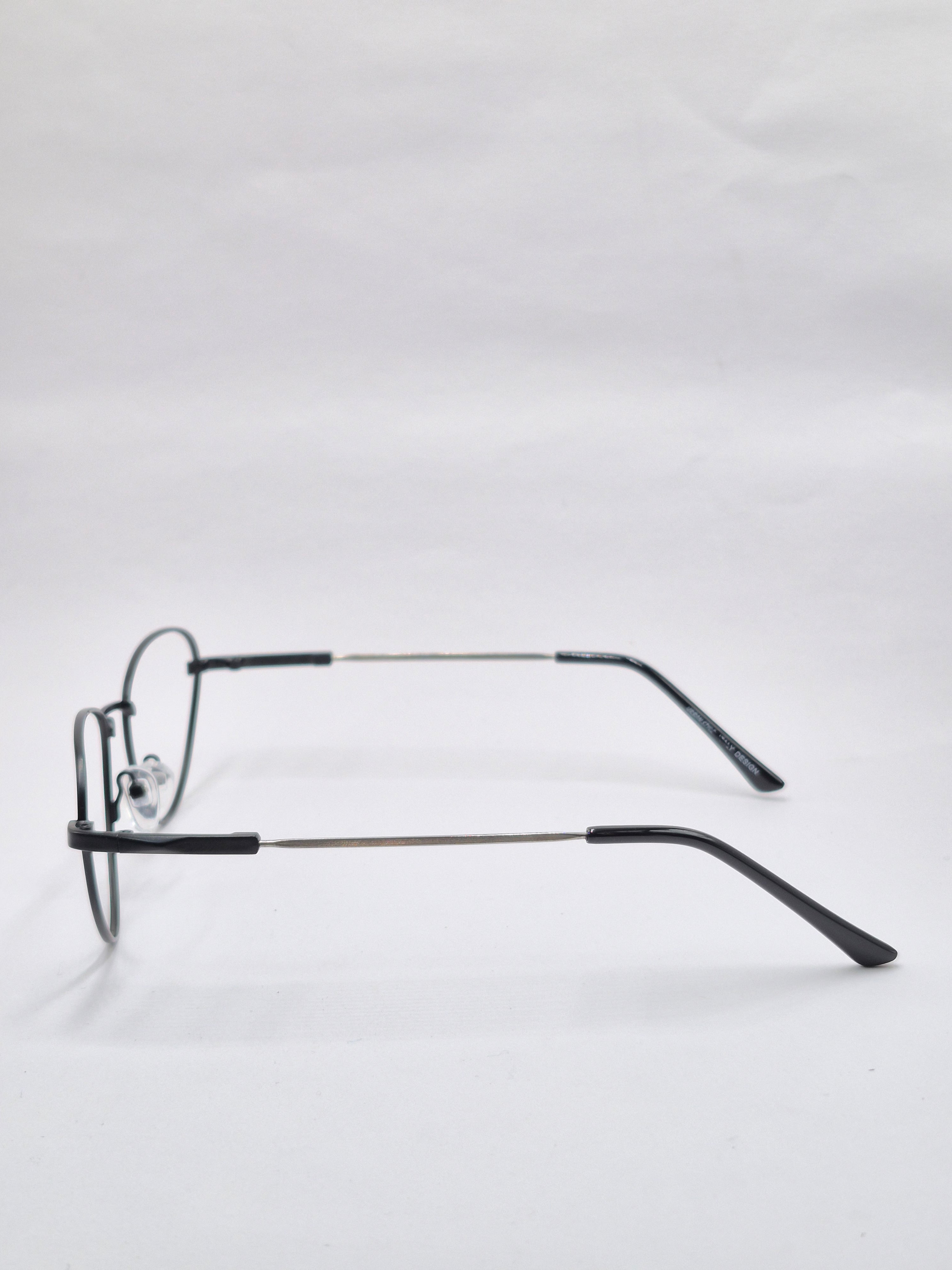 vision plus matte black and silver metal frame
