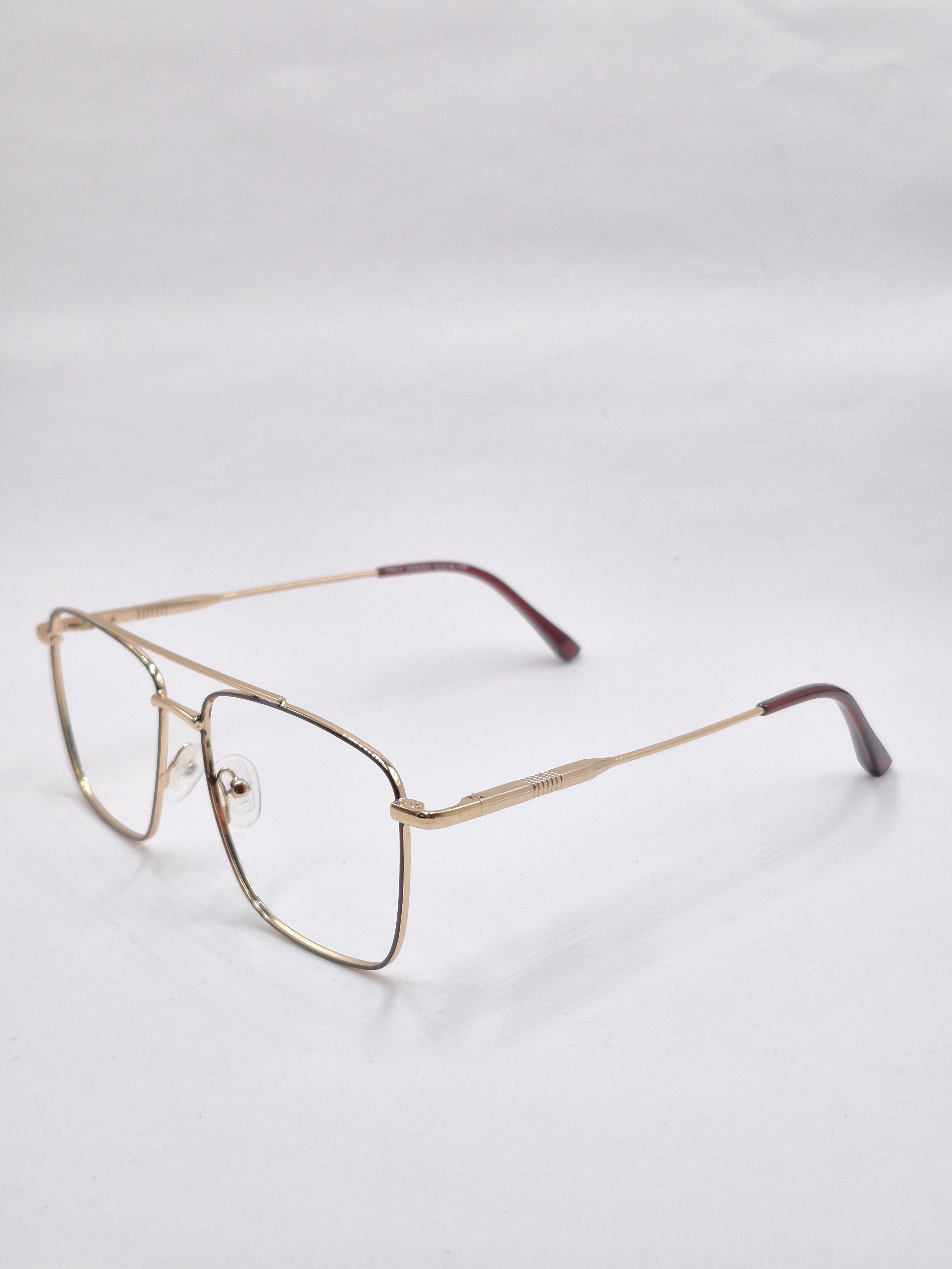 vision plus metallic golden metal frame