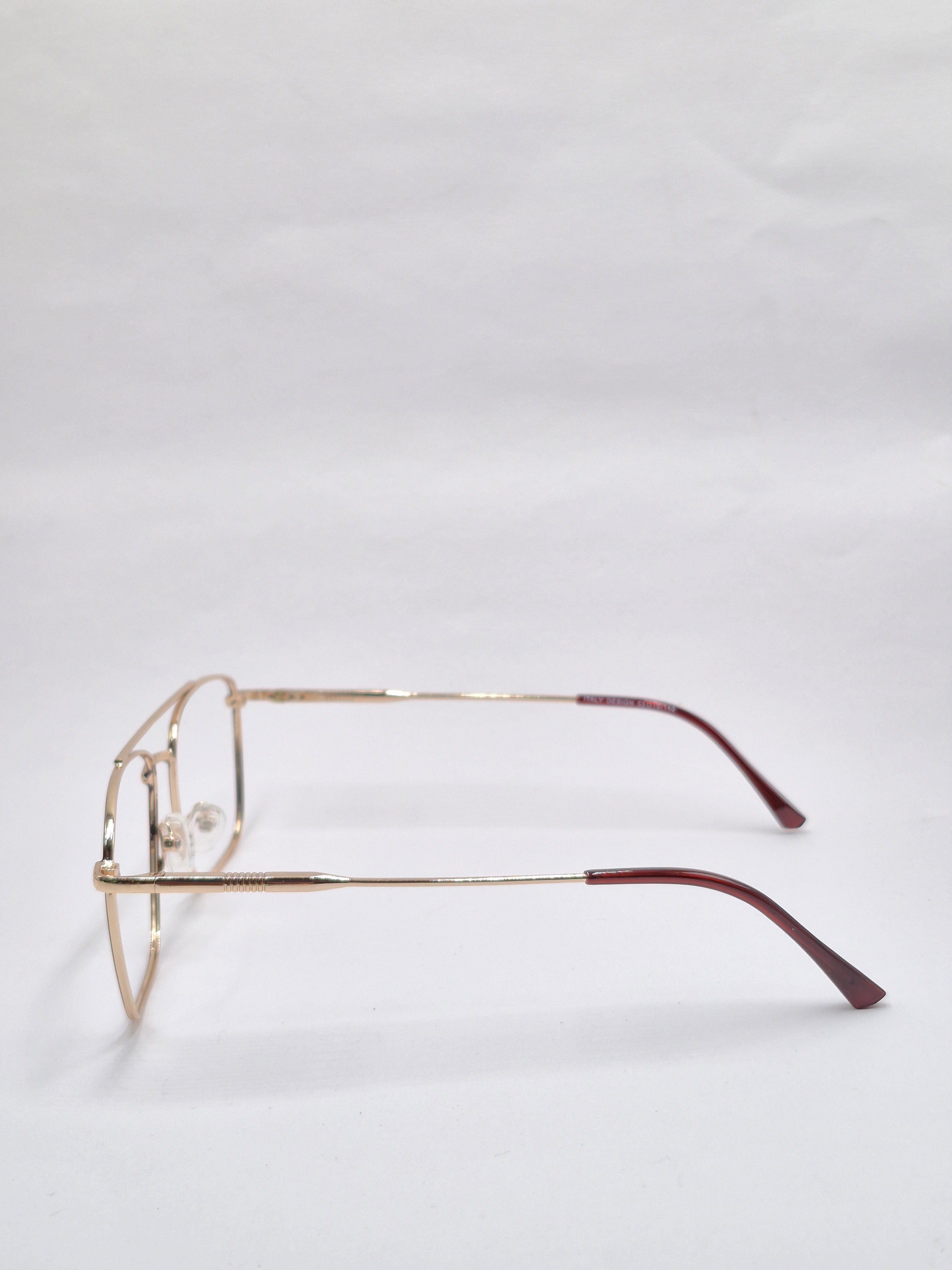 vision plus metallic golden metal frame