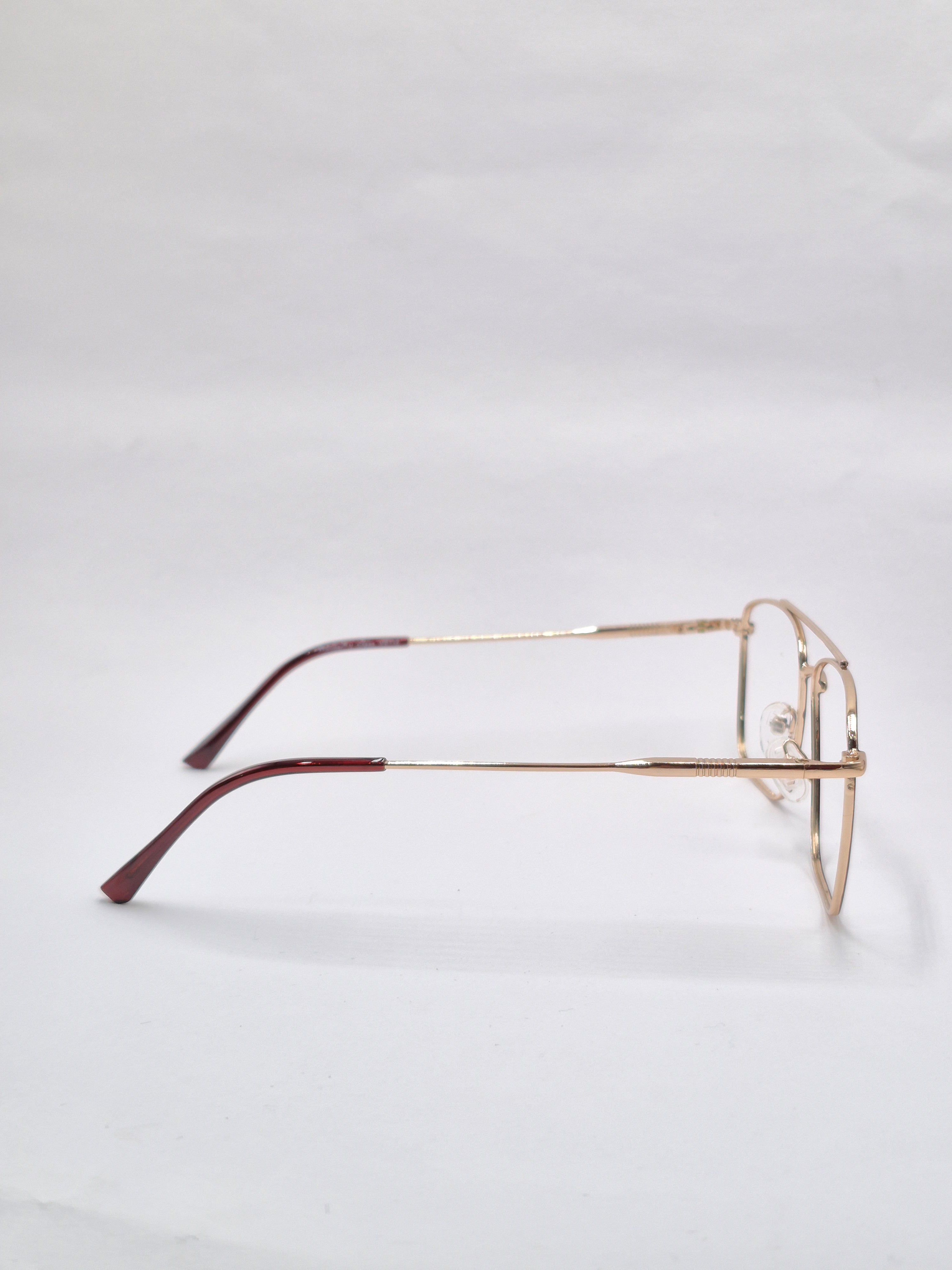 vision plus metallic golden metal frame