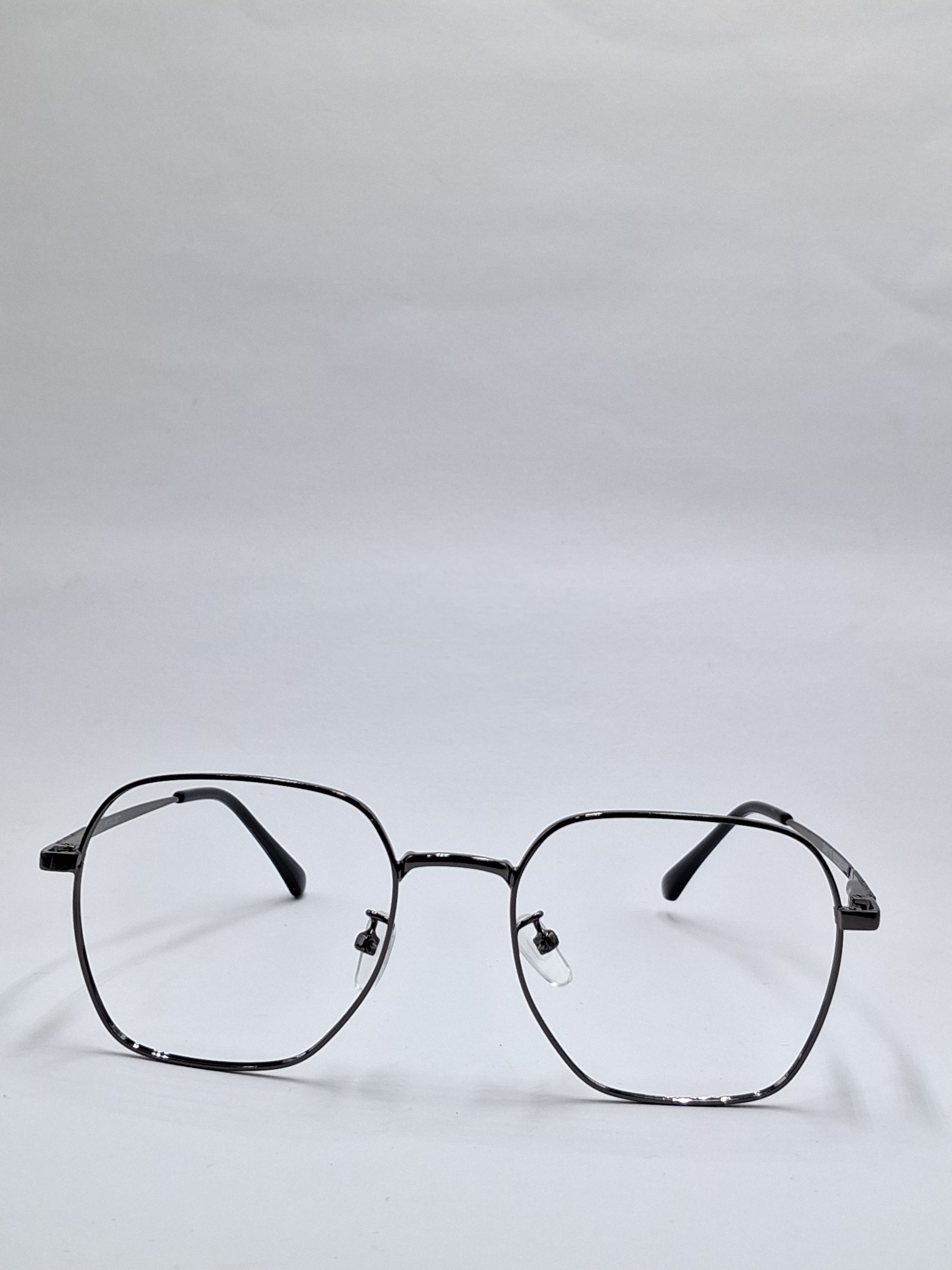 vision plus metallic gray black metal frame