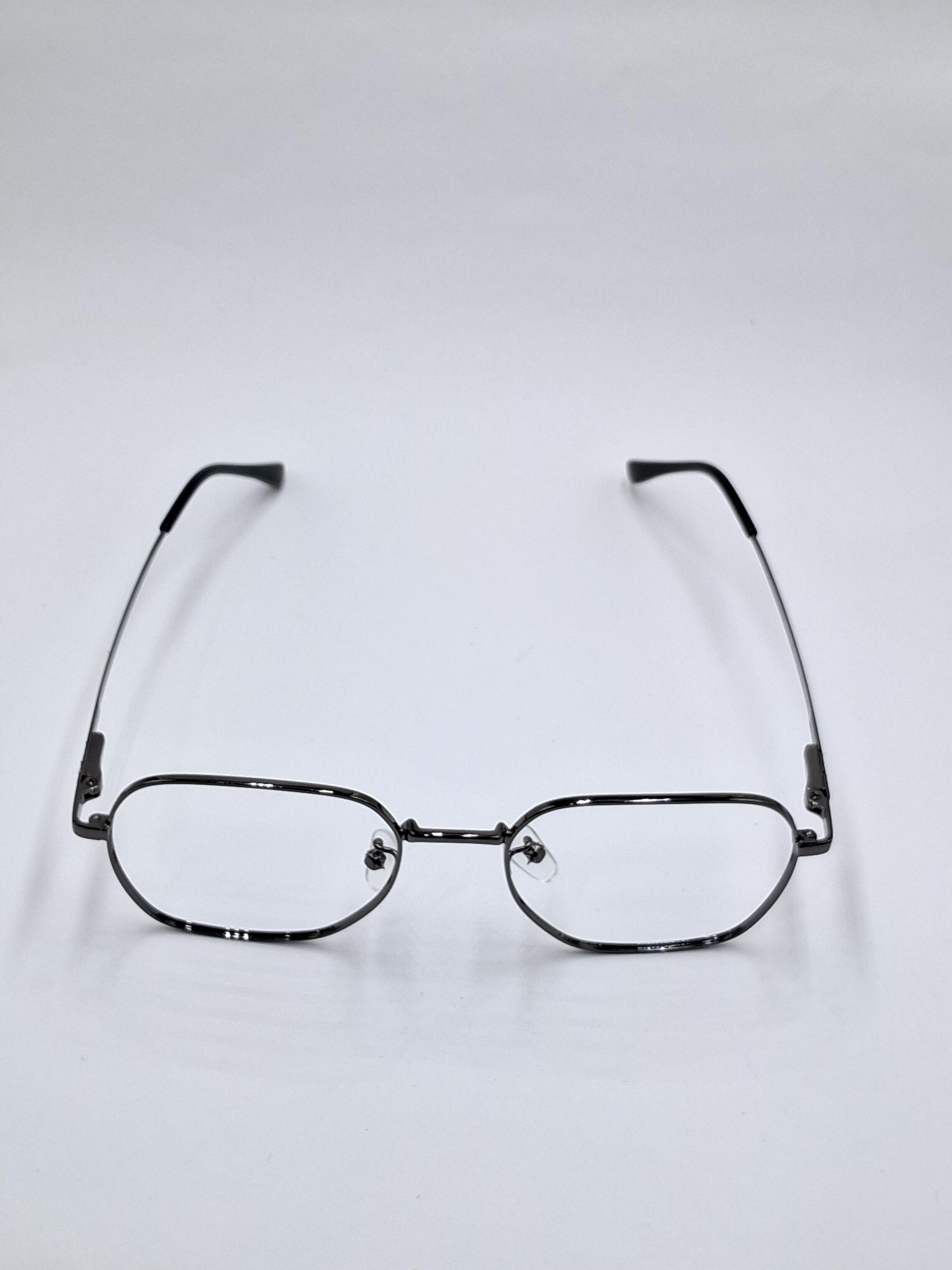 vision plus metallic gray black metal frame