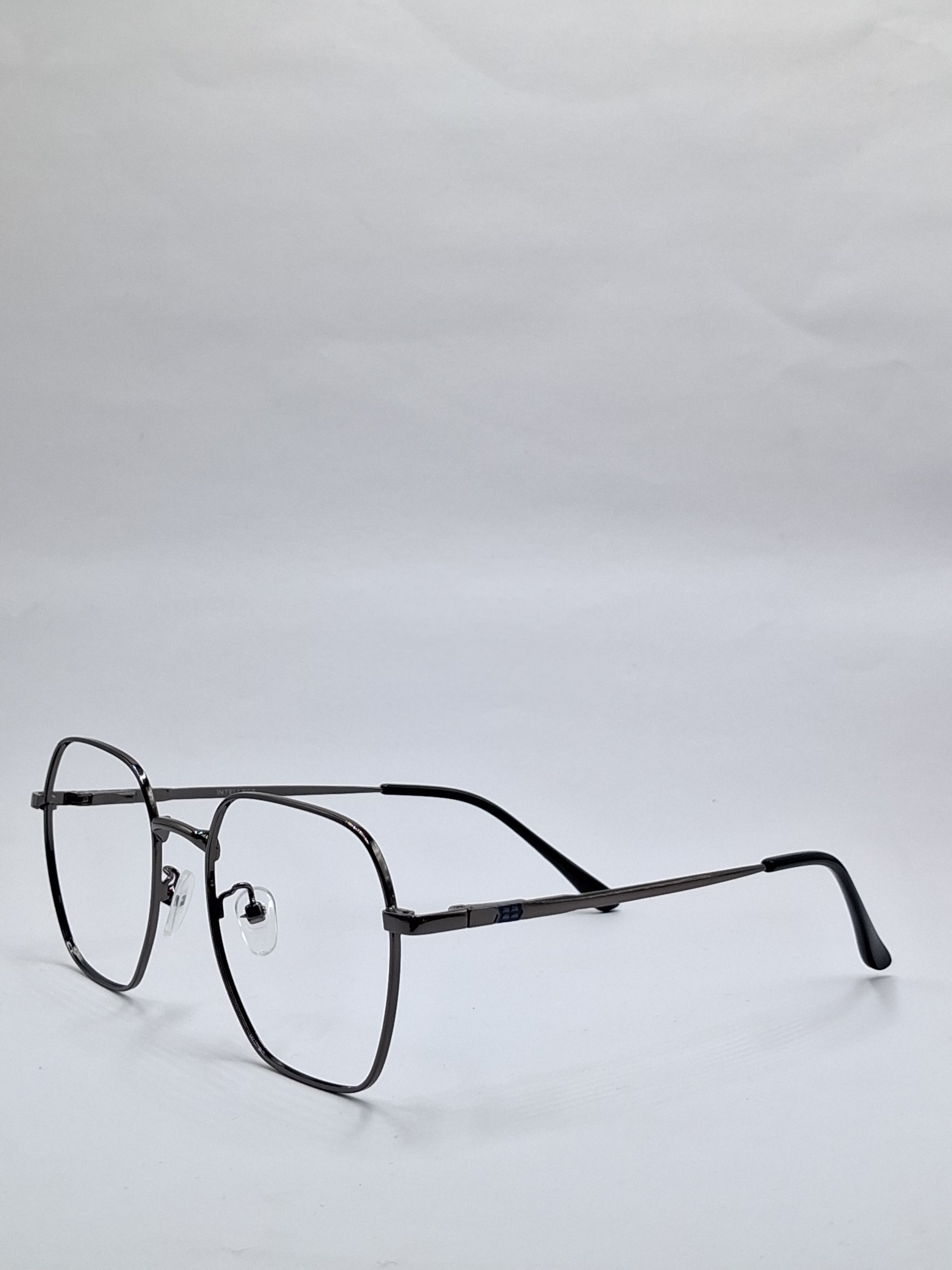 vision plus metallic gray black metal frame