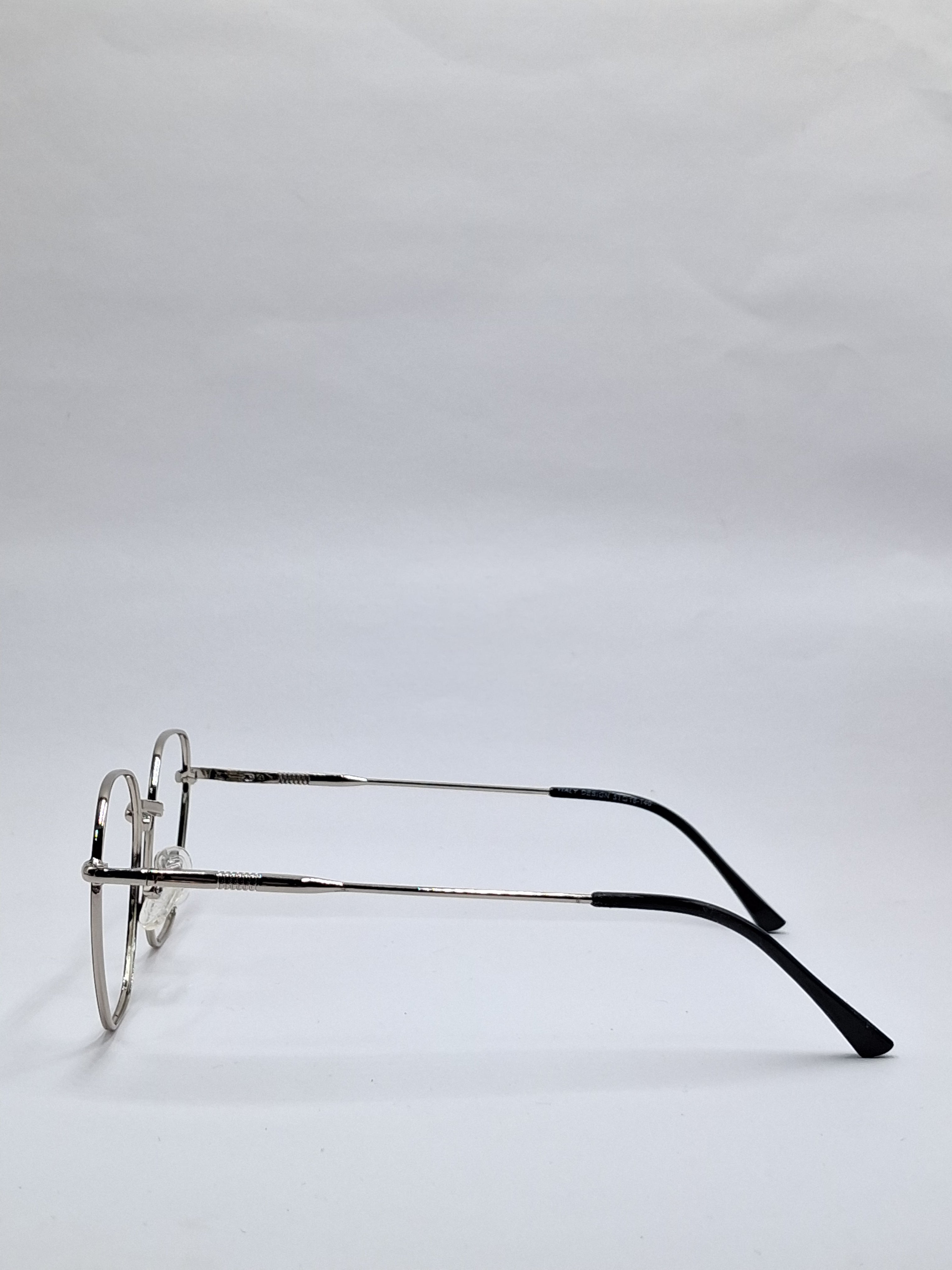 vision plus metallic black silver metal frame