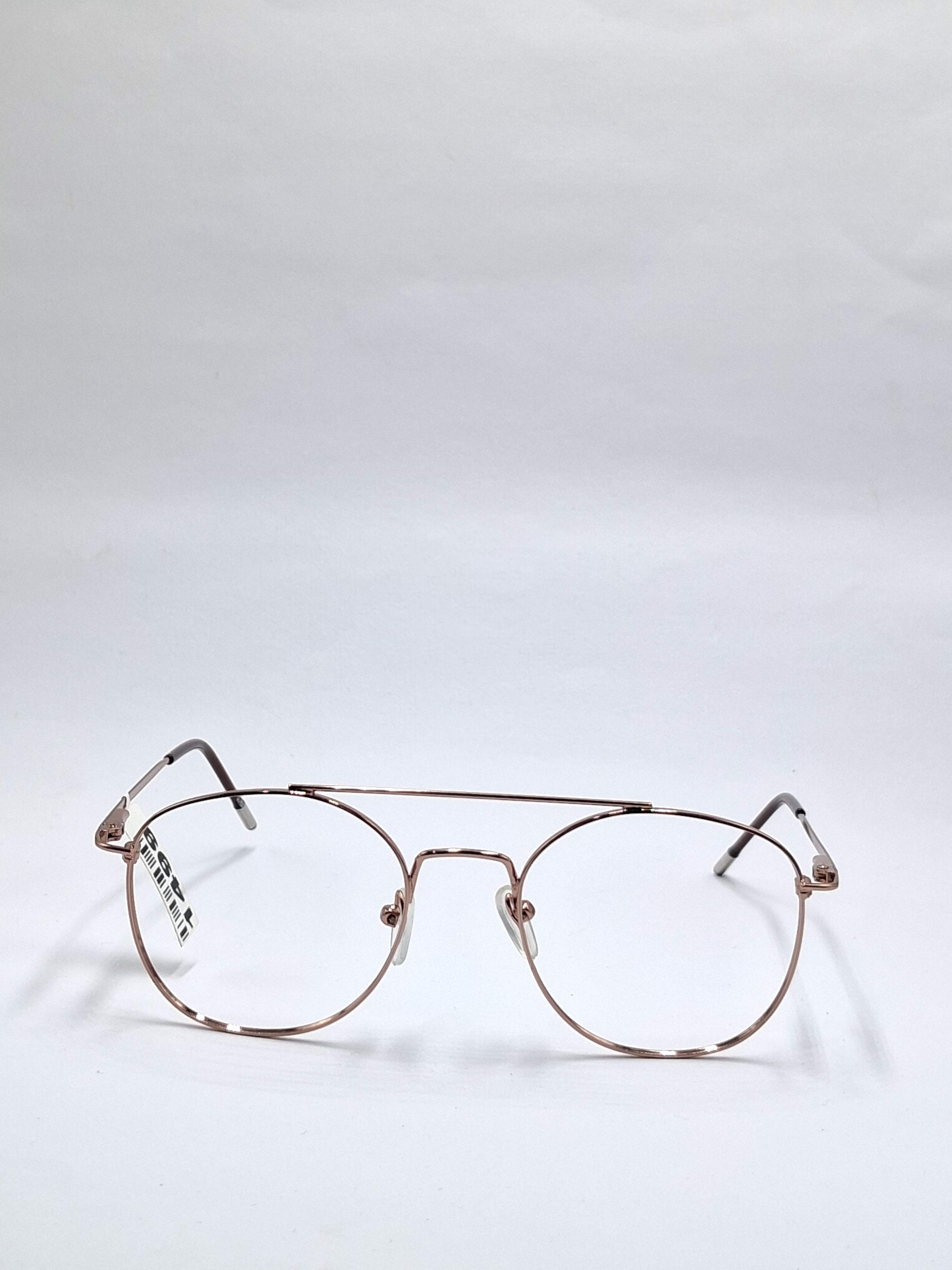 vision plus metallic double bar gold metal frame