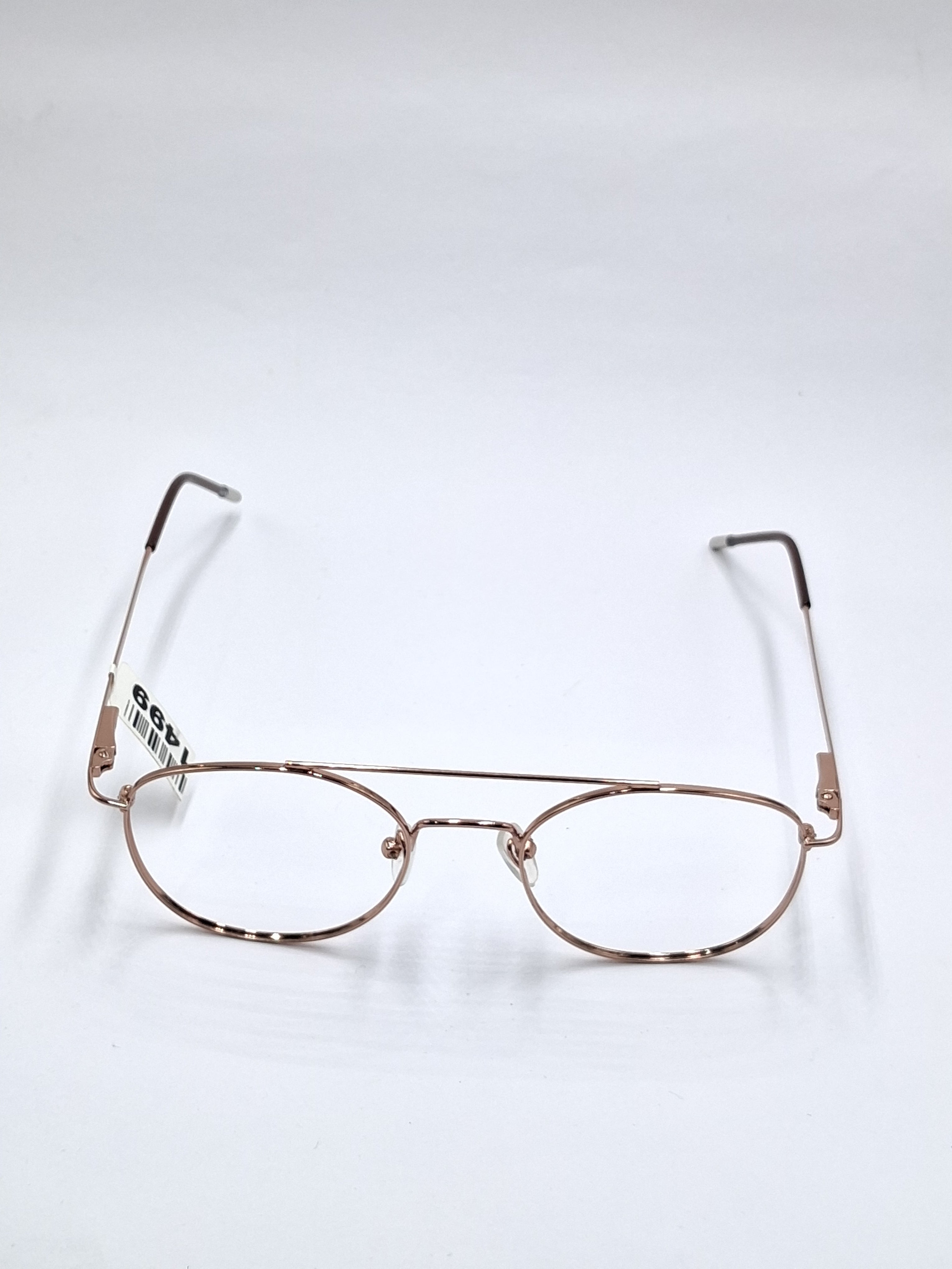 vision plus metallic double bar gold metal frame