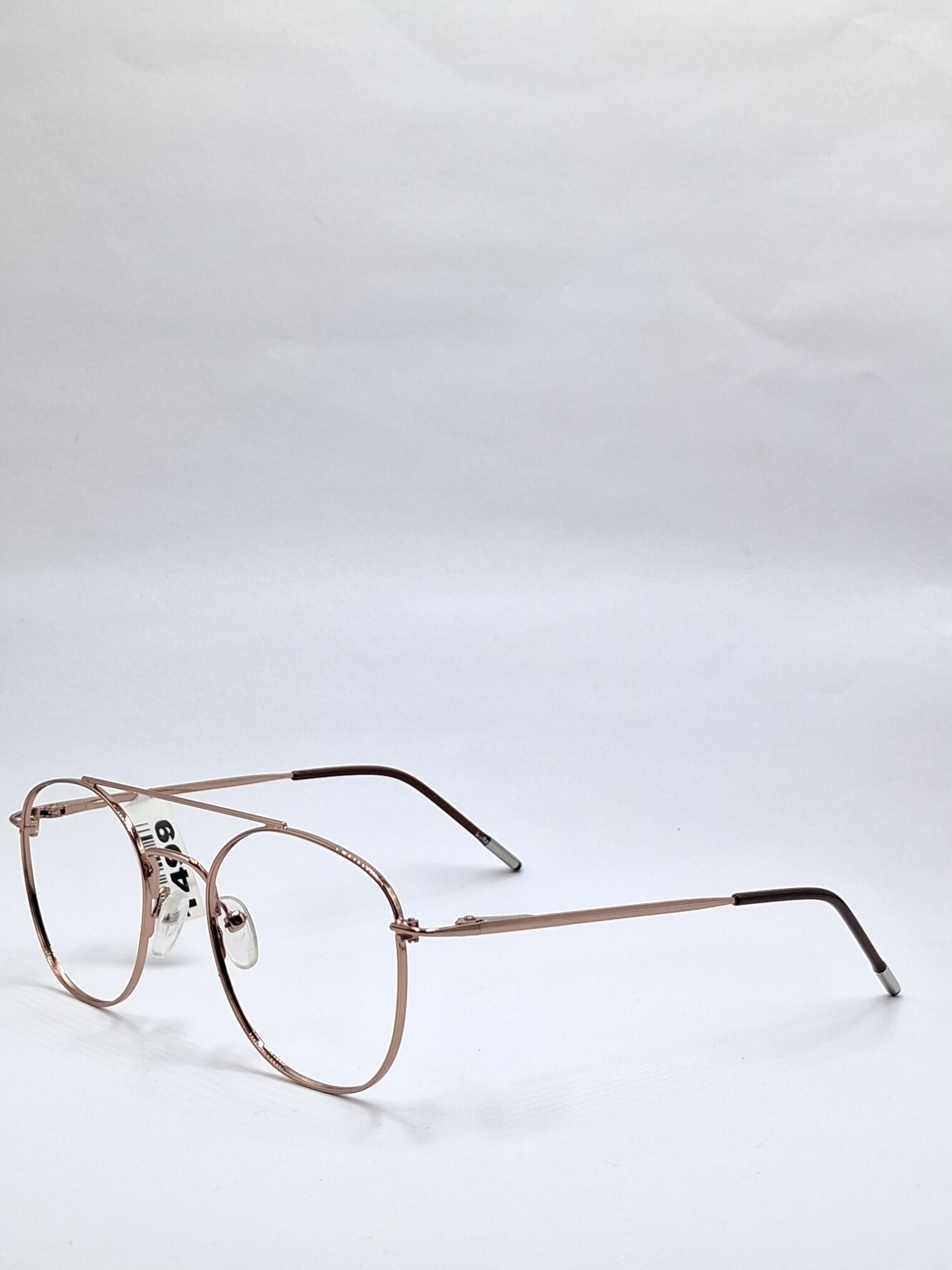 vision plus metallic double bar gold metal frame