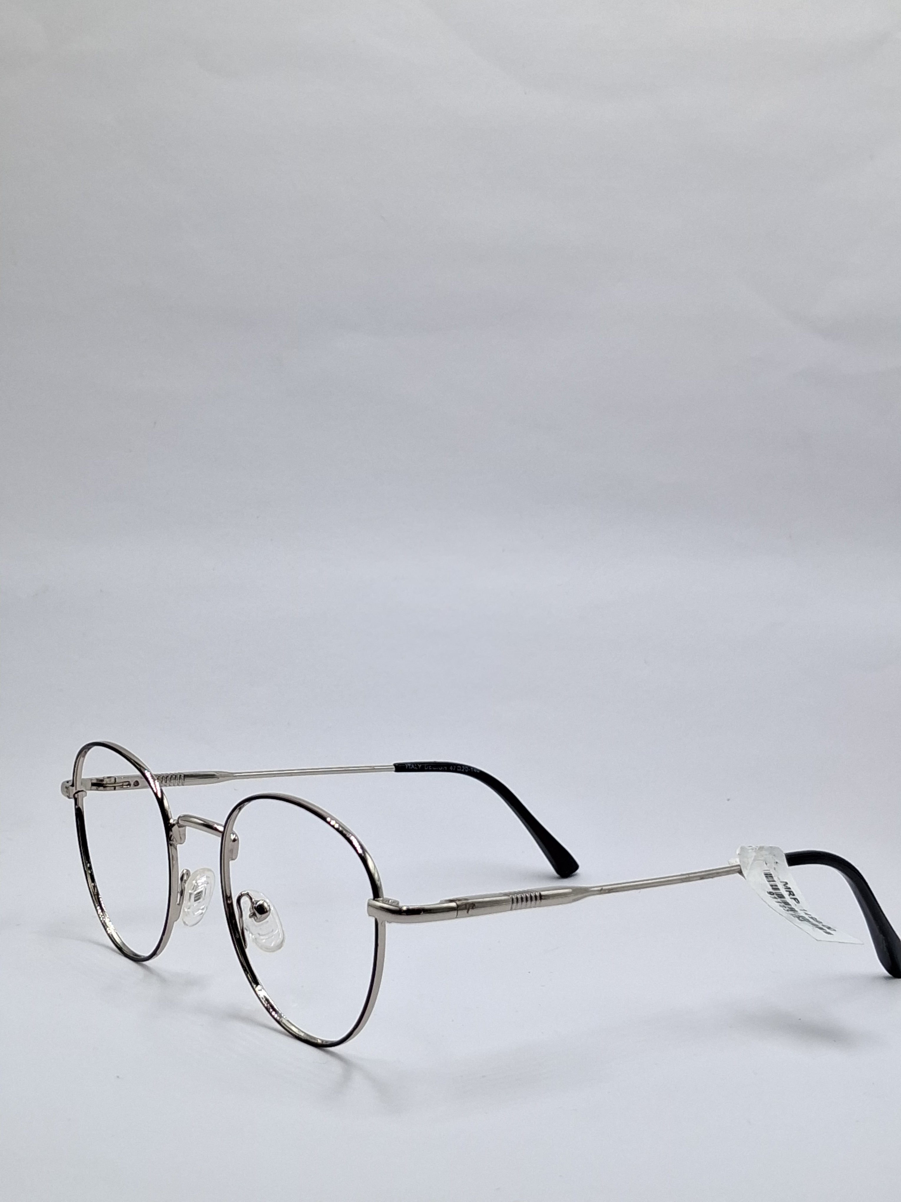 vision plus metallic black and silver metal frame