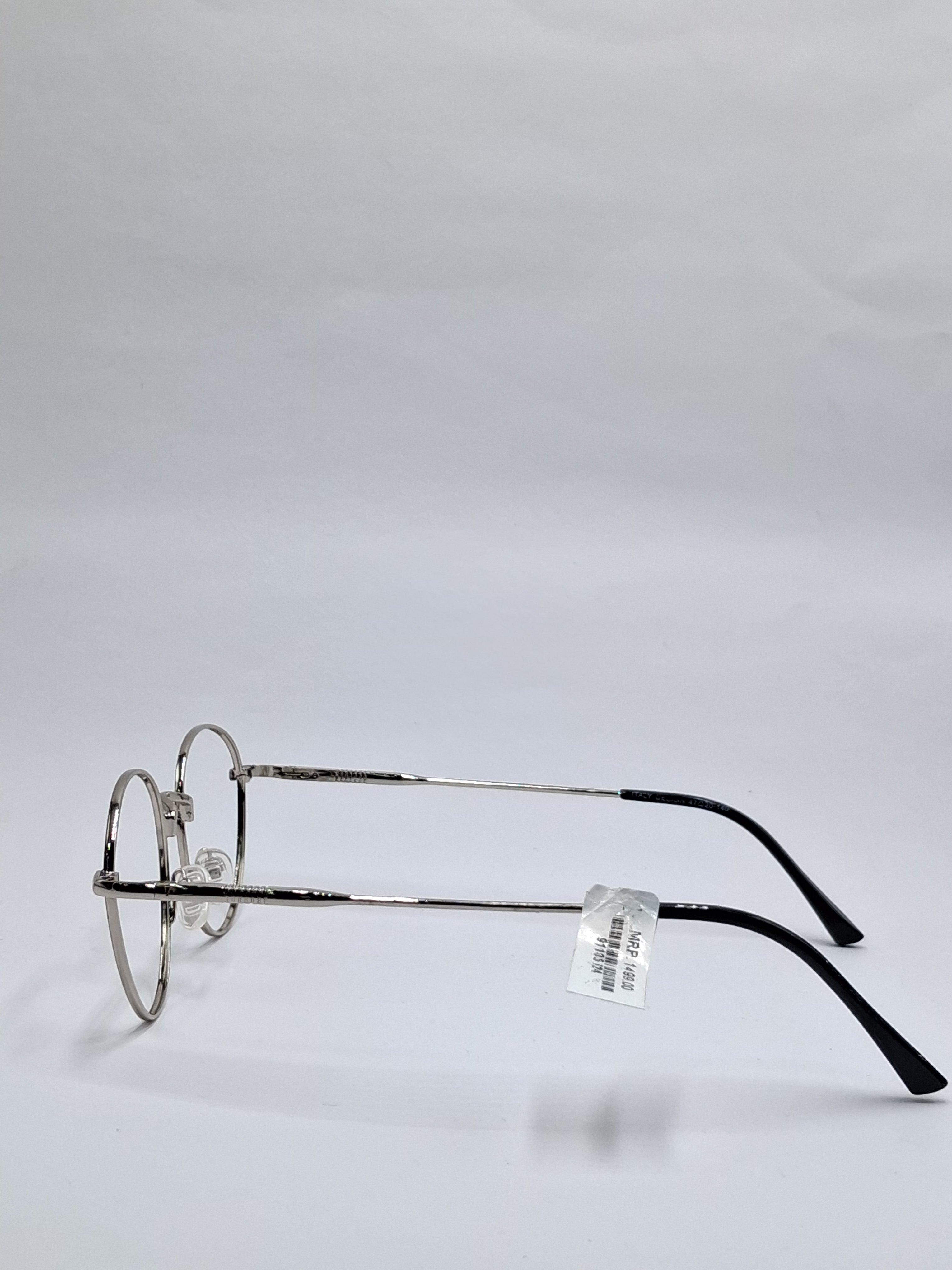 vision plus metallic black and silver metal frame