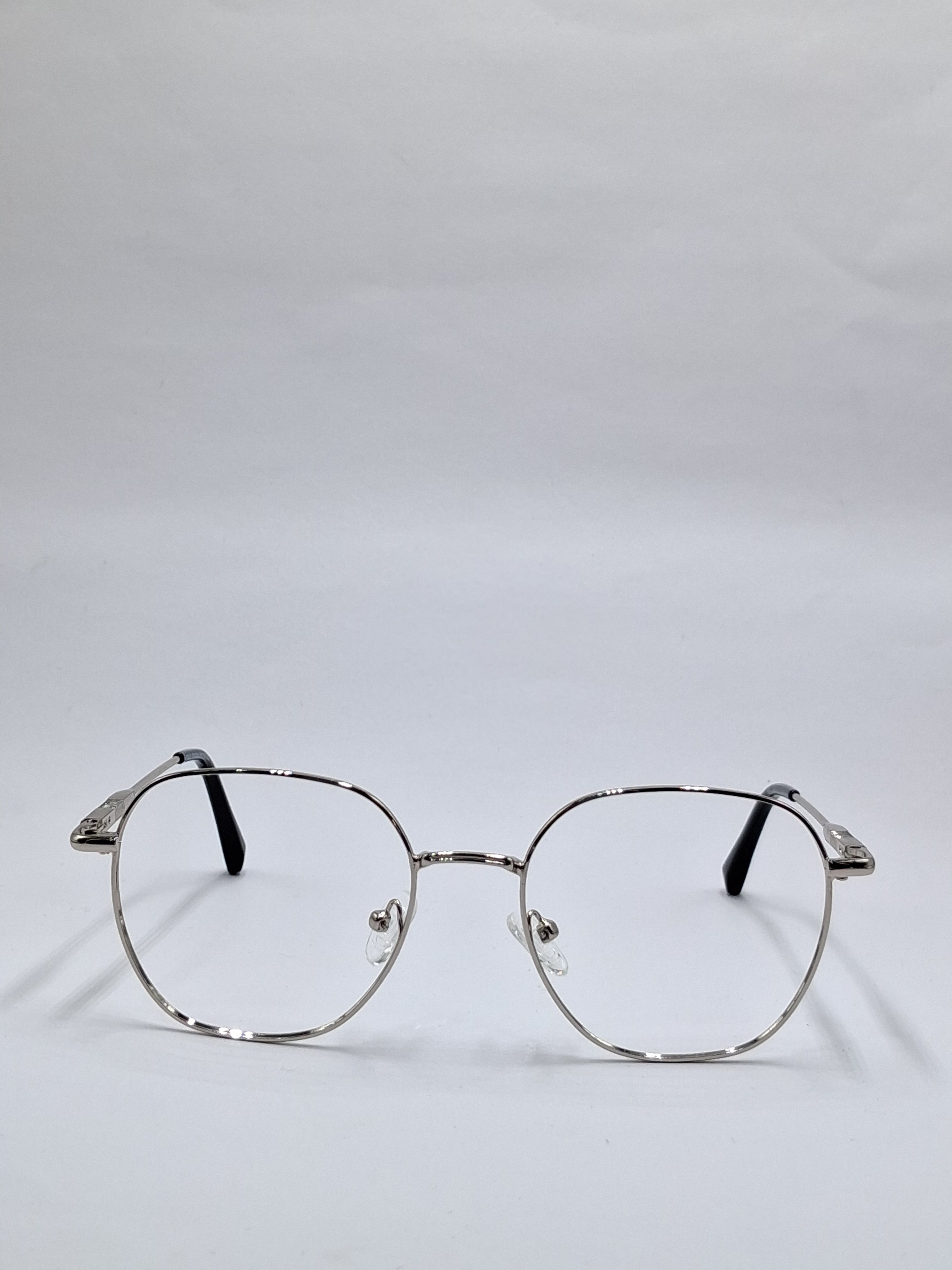 vision plus metallic silver metal frame