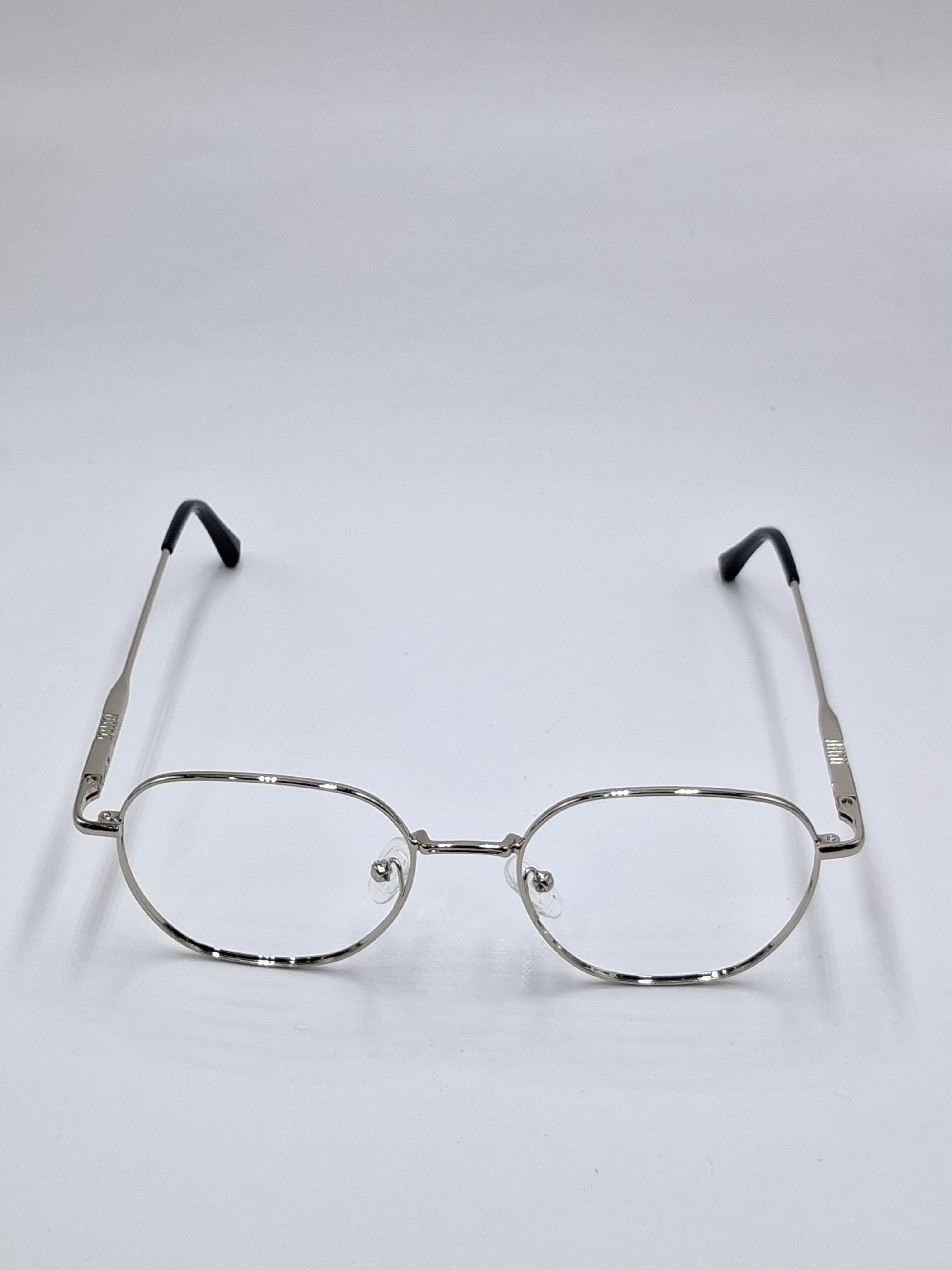 vision plus metallic silver metal frame