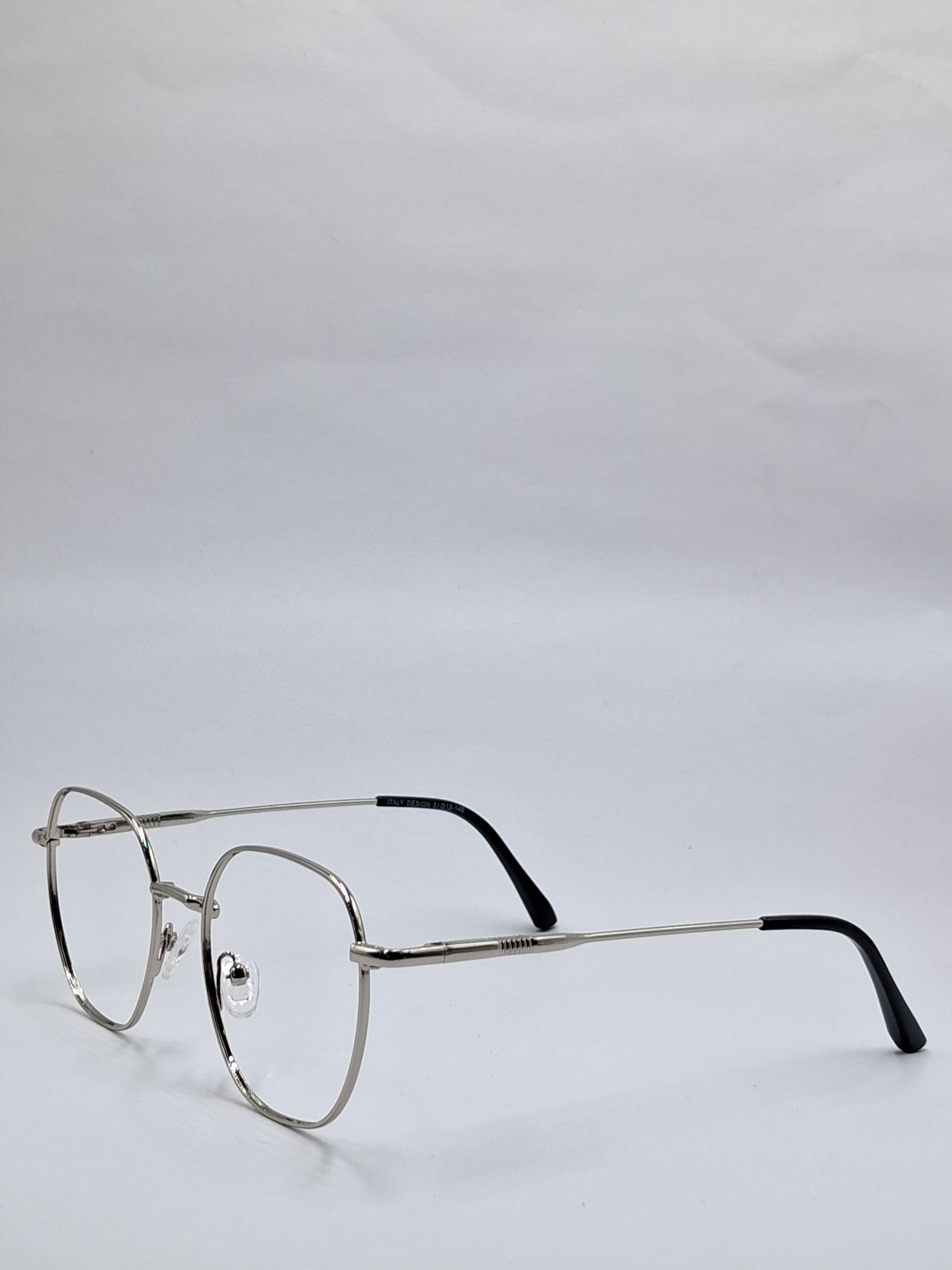 vision plus metallic silver metal frame