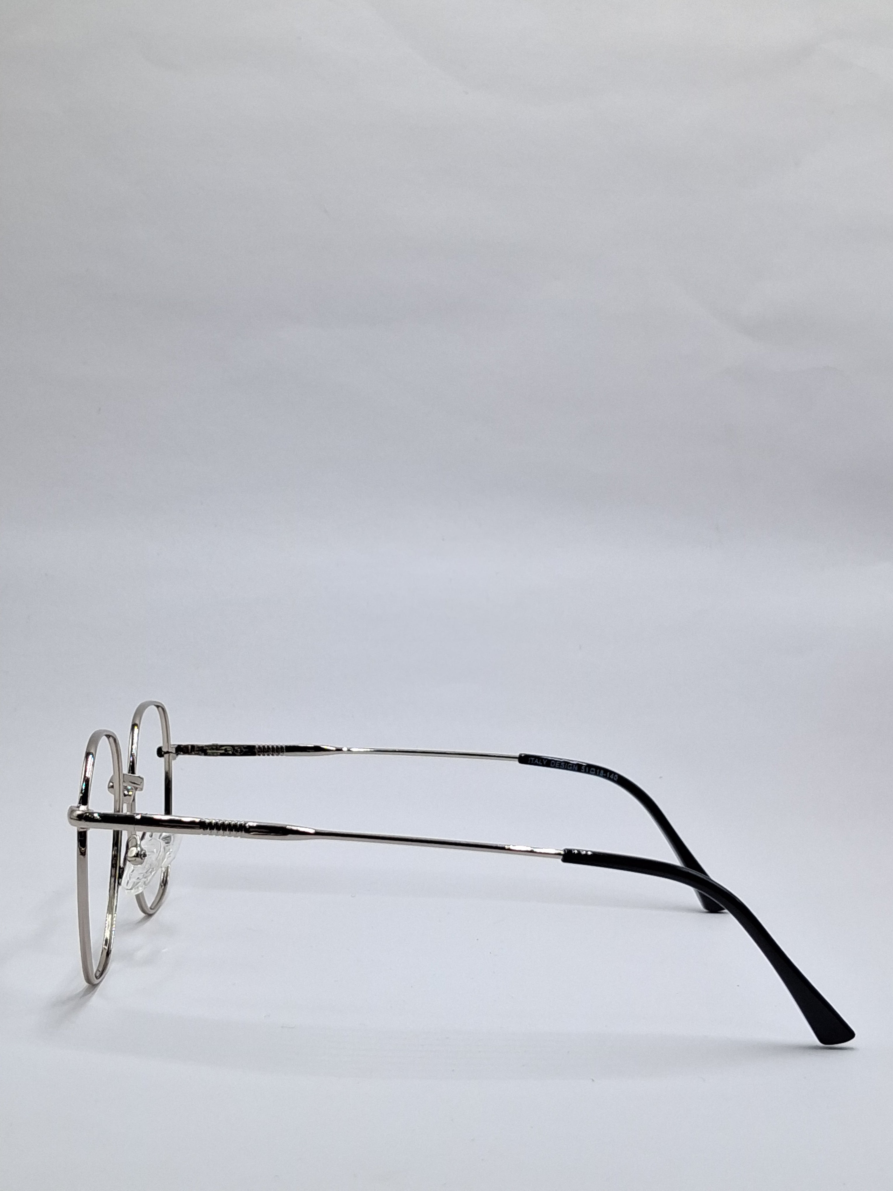 vision plus metallic silver metal frame