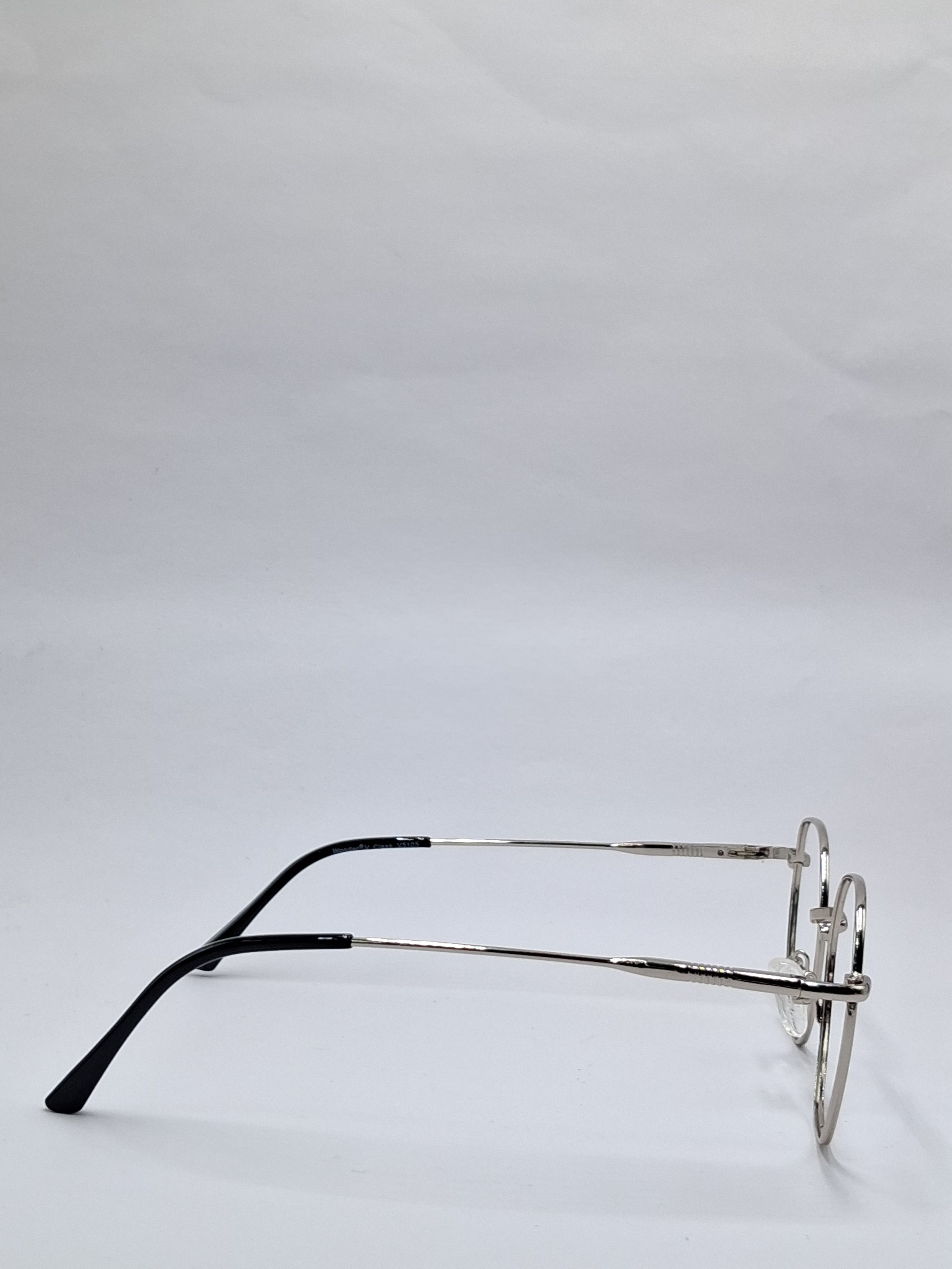 vision plus metallic silver metal frame