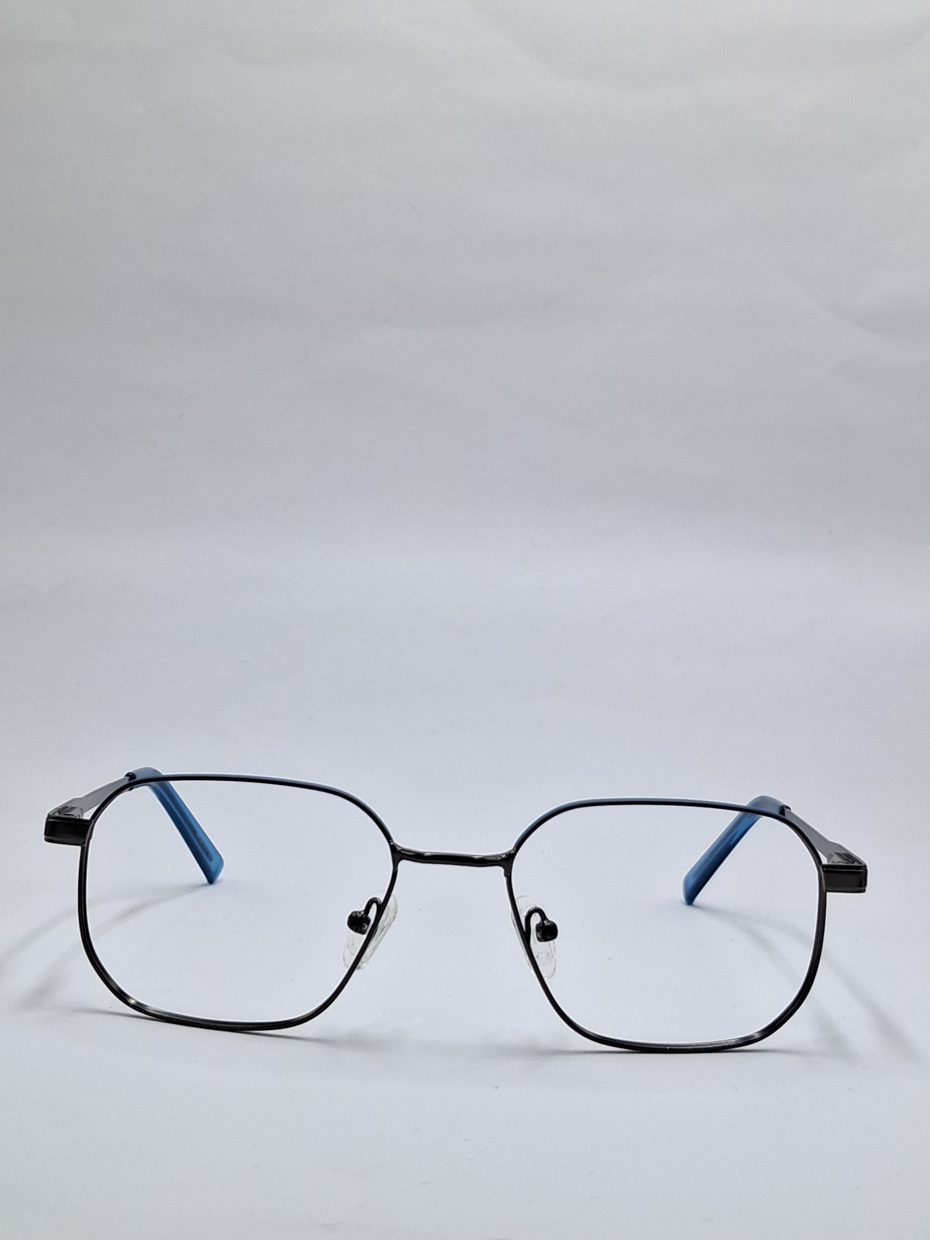 vision plus metallic gray and blue metal frame