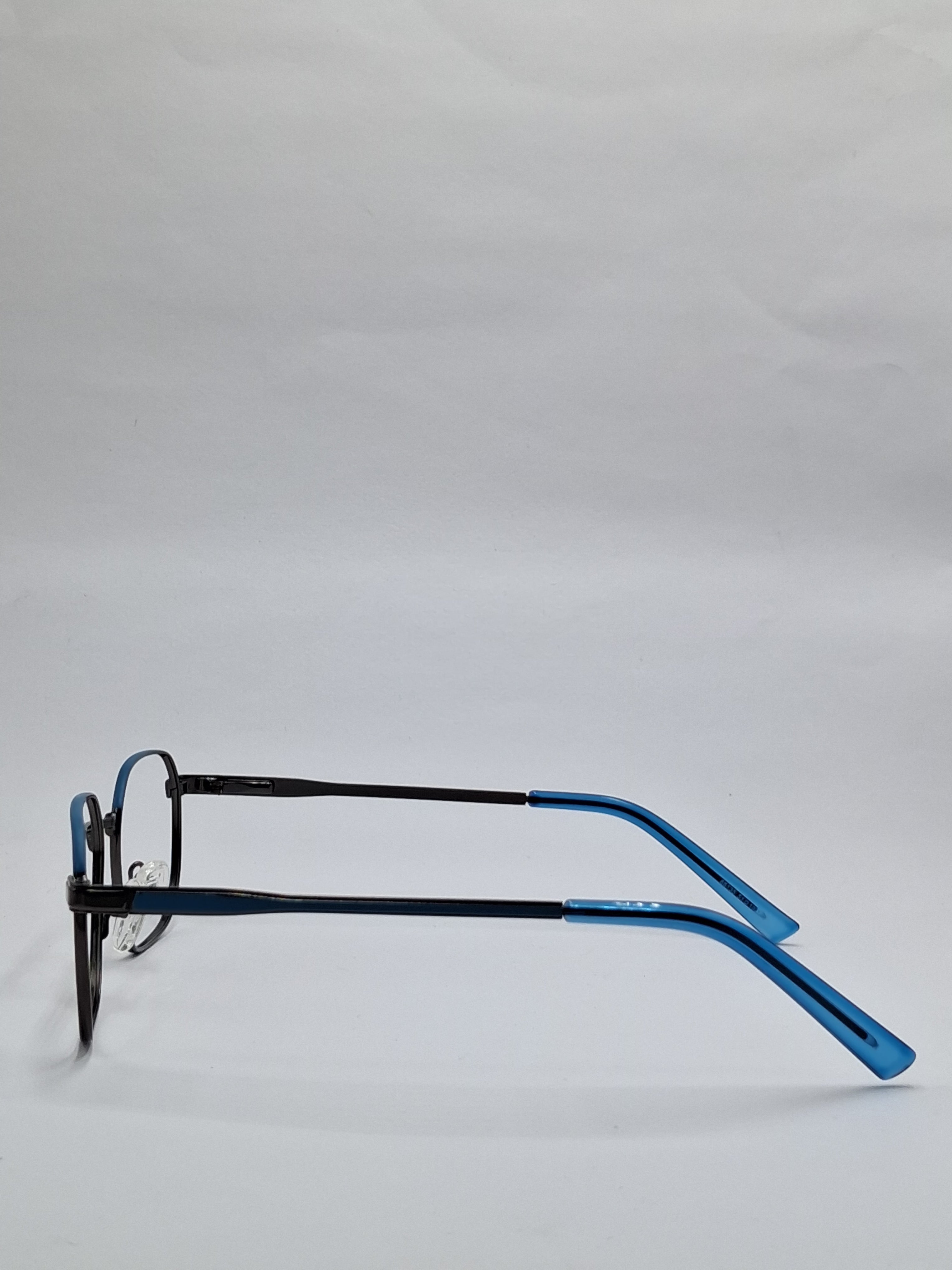 vision plus metallic gray and blue metal frame