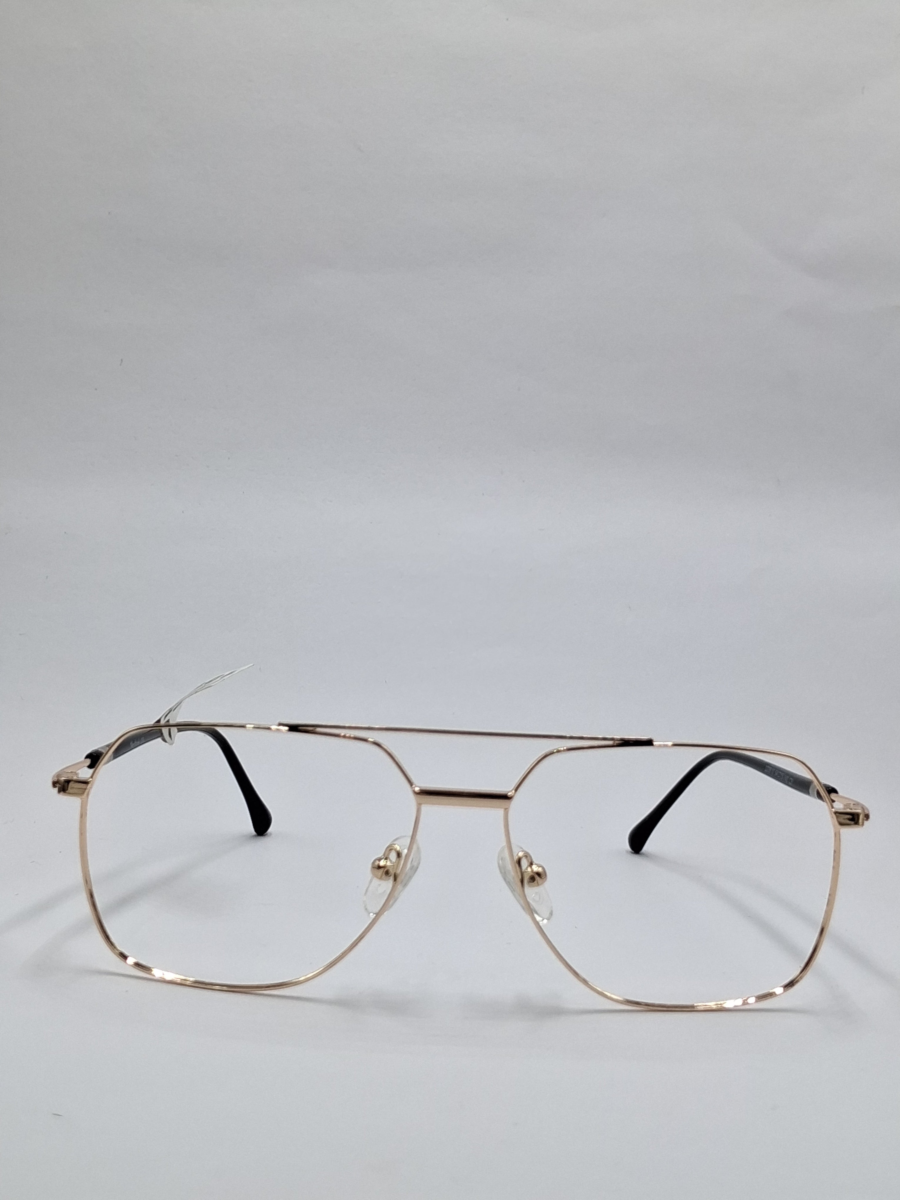 vision plus metallic double bar gold metal frame