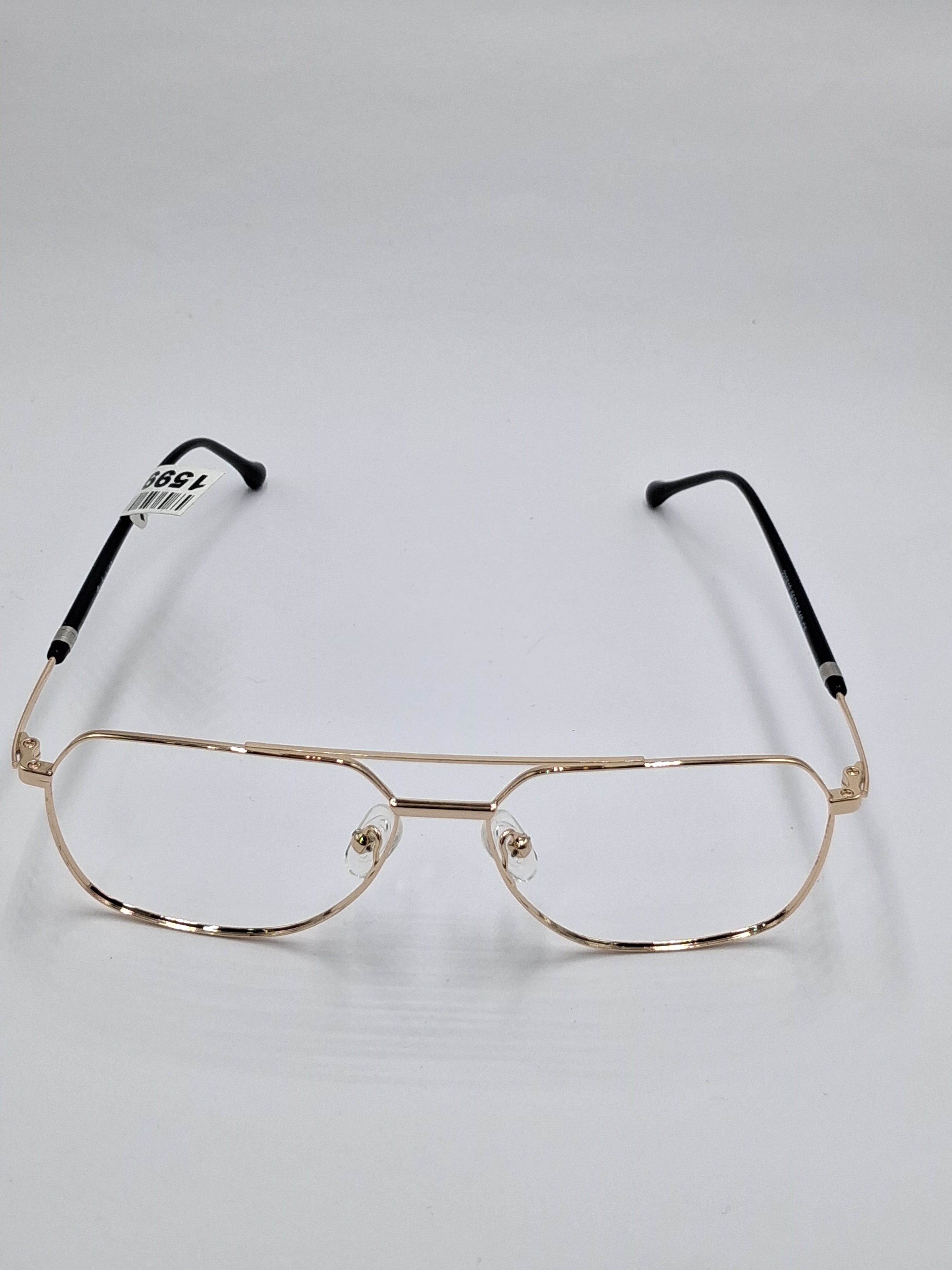 vision plus metallic double bar gold metal frame