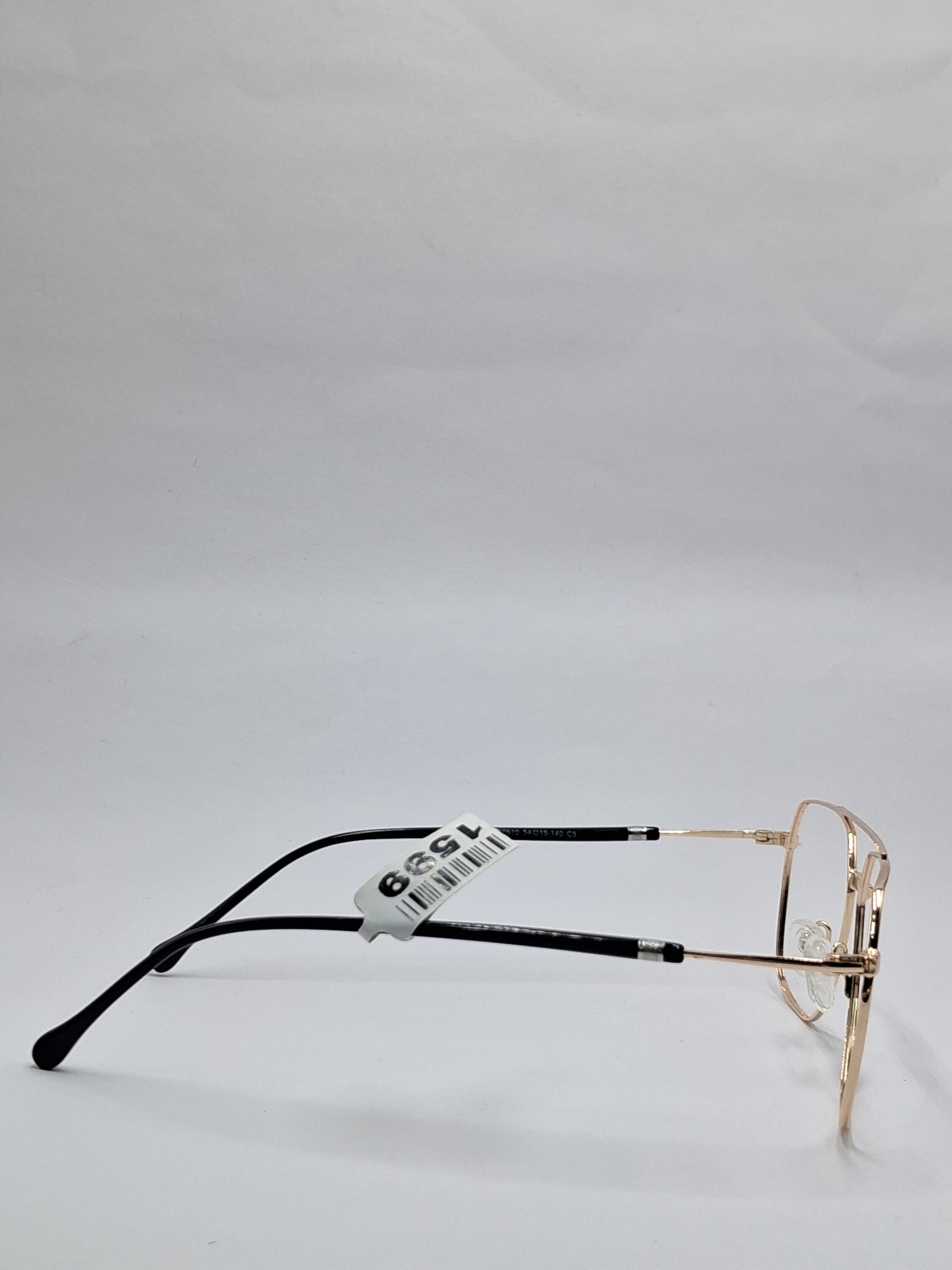vision plus metallic double bar gold metal frame