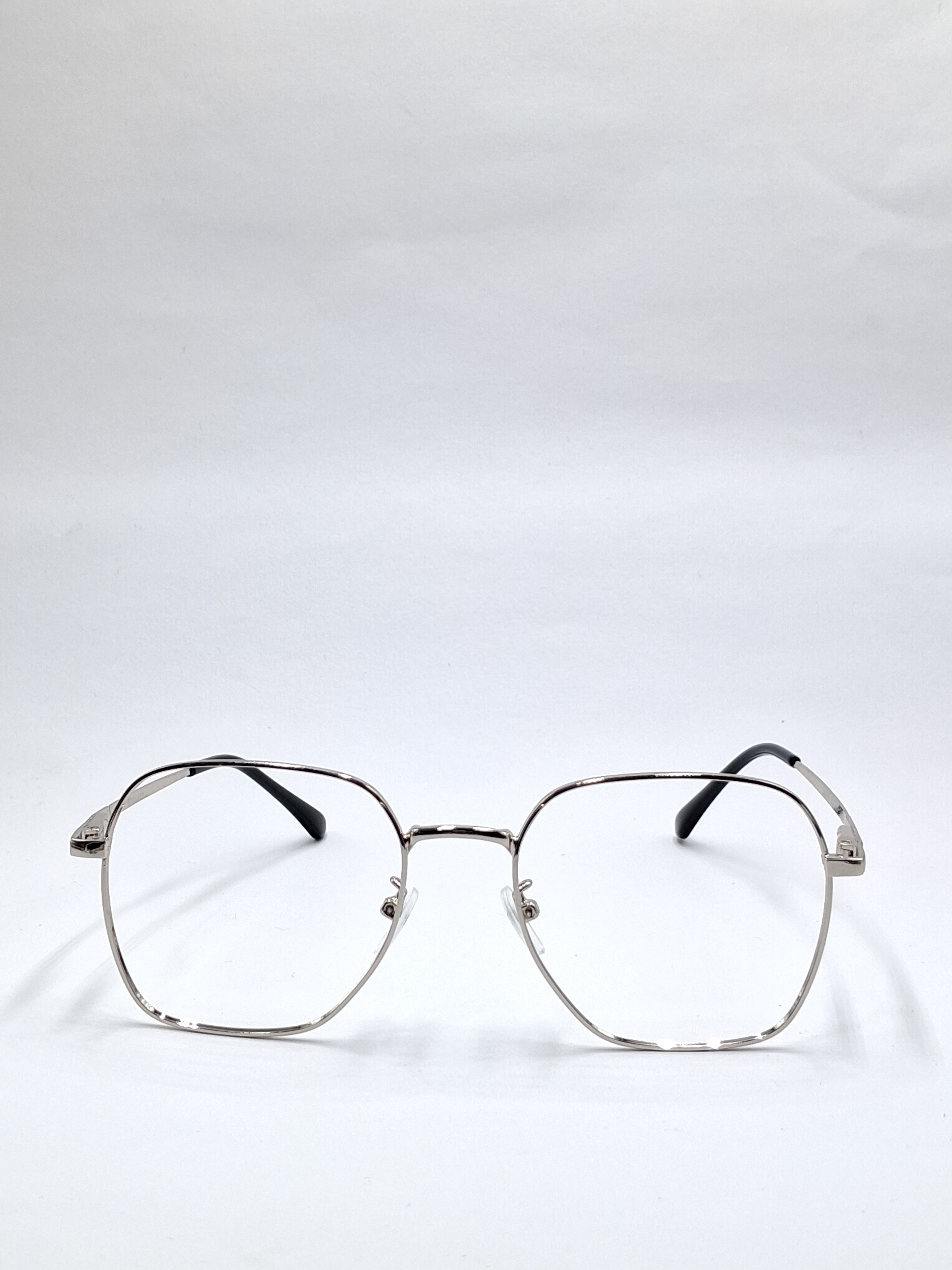vision plus metallic silver metal frame