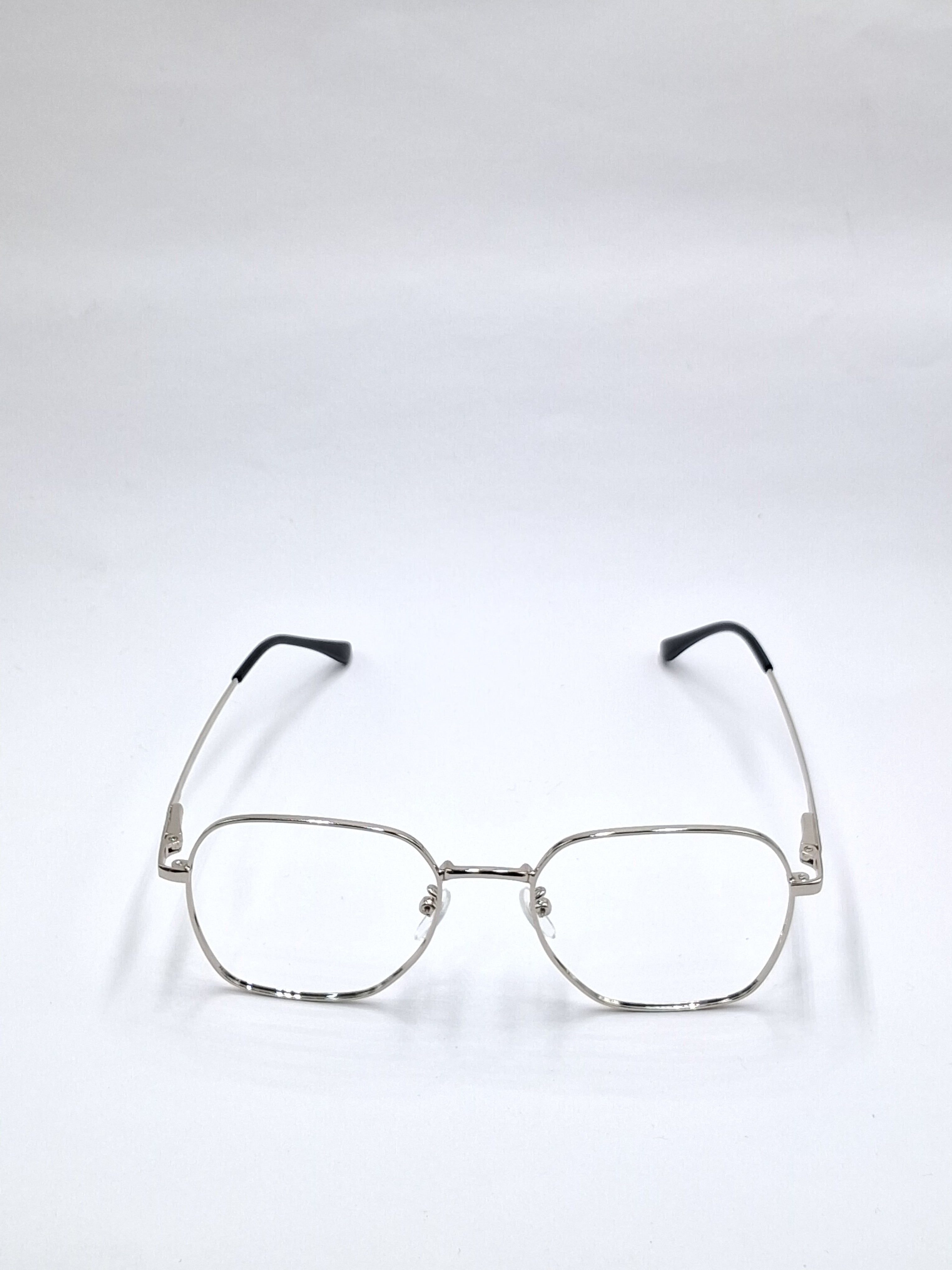 vision plus metallic silver metal frame