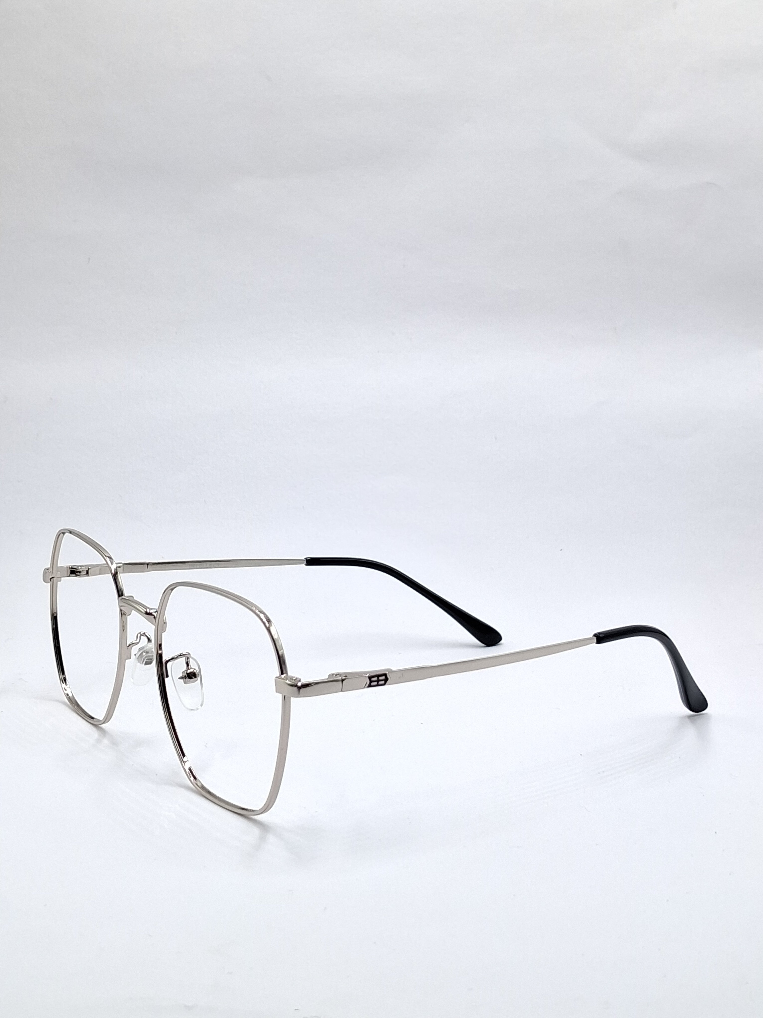 vision plus metallic silver metal frame